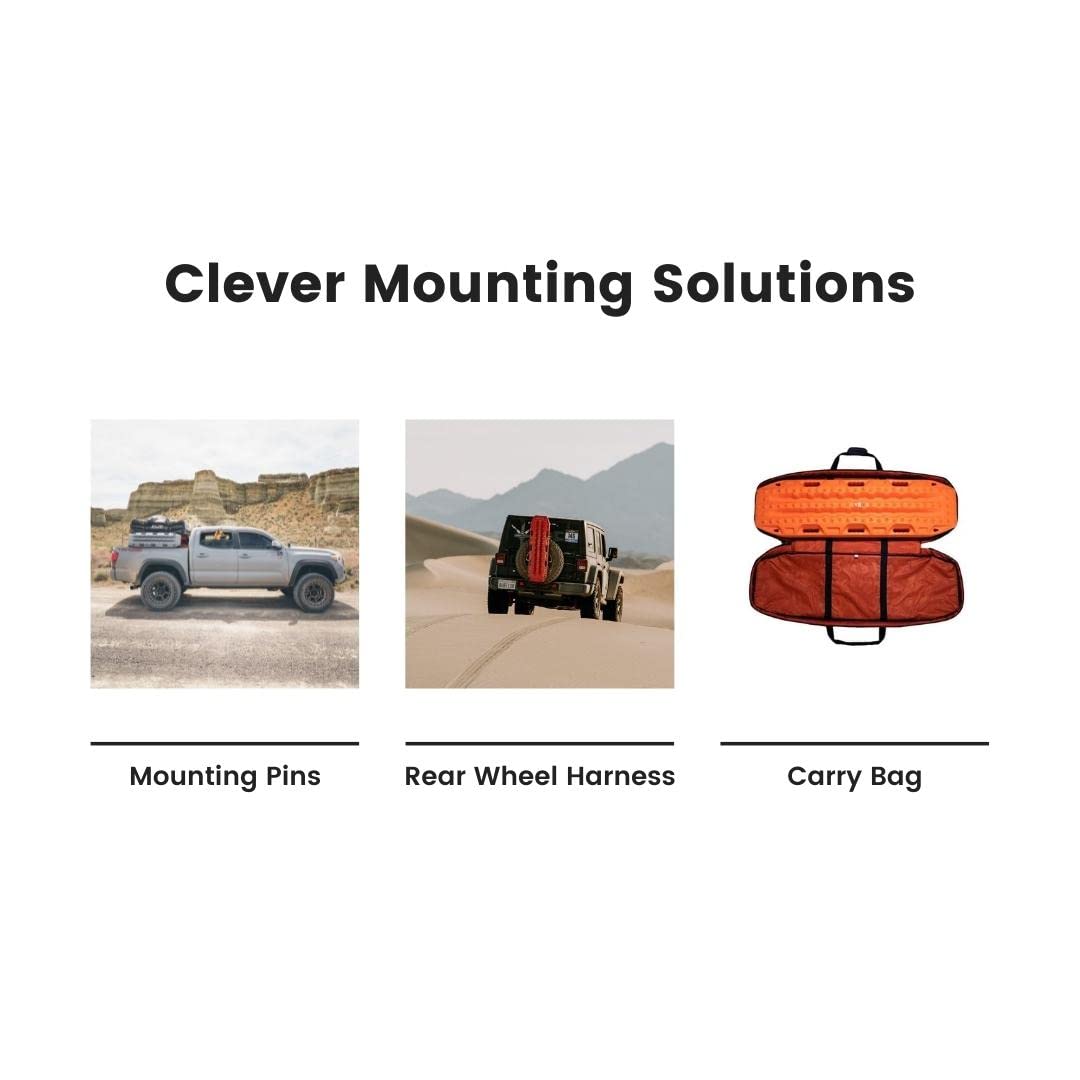 MAXTRAX | MKII FJ Red Vehicle Recovery Board | for 4WD, UV-Stabilized Flexible Nylon Material (MTX02FJR)