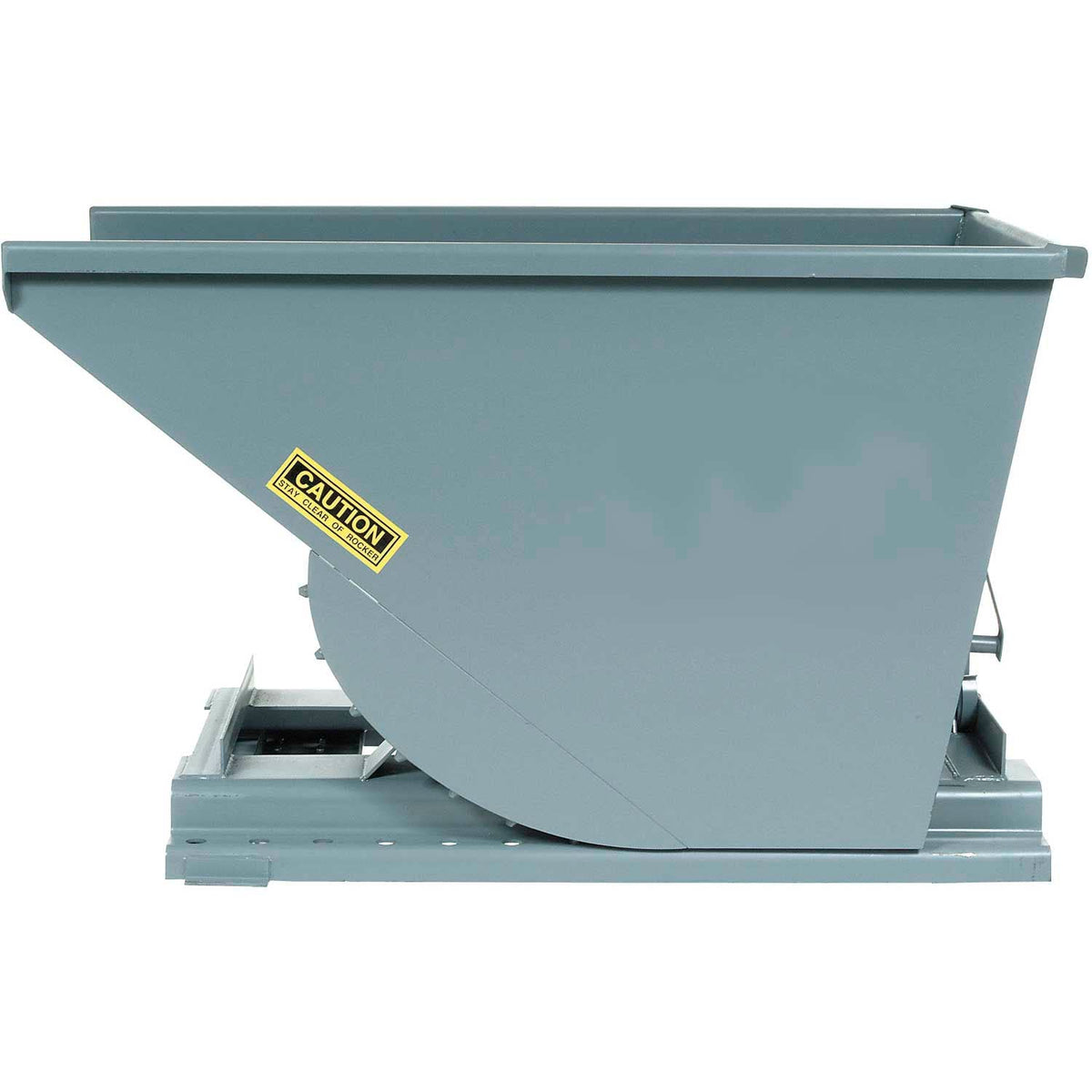WRIGHT 1 Cubic Yard, Heavy Duty Self Dumping Hopper, 4000lb Capacity, Gray