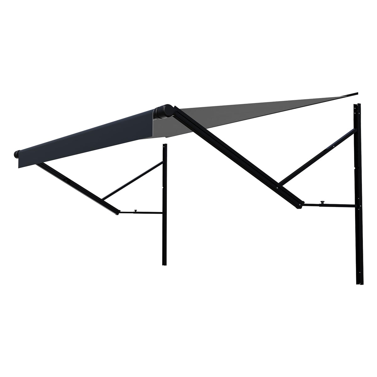 VEVOR Motorized RV Awning Complete Kit, 18' Retractable Awning with Aluminum Alloy Frame, Outdoor Trailer Awning, Fit for Most RVs(Black Fade)