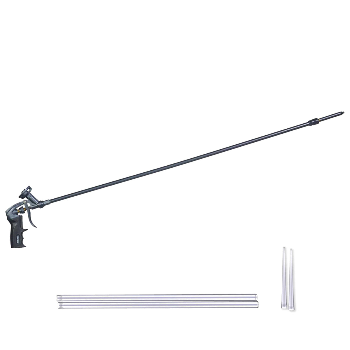 AWF PRO 40" Long Nozzle with Swivel Tip & Standard High-Yield Precision Spray Foam Guns – PTFE Non-Stick Baskets, Adjustable Control, Compatible with PRO Foam Cans