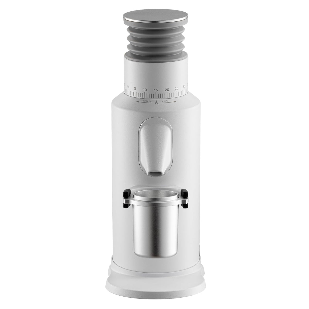 beanglass T64 Single Dose Coffee Grinder, 64mm Flat Burrs Electric Espresso Grinder (White)