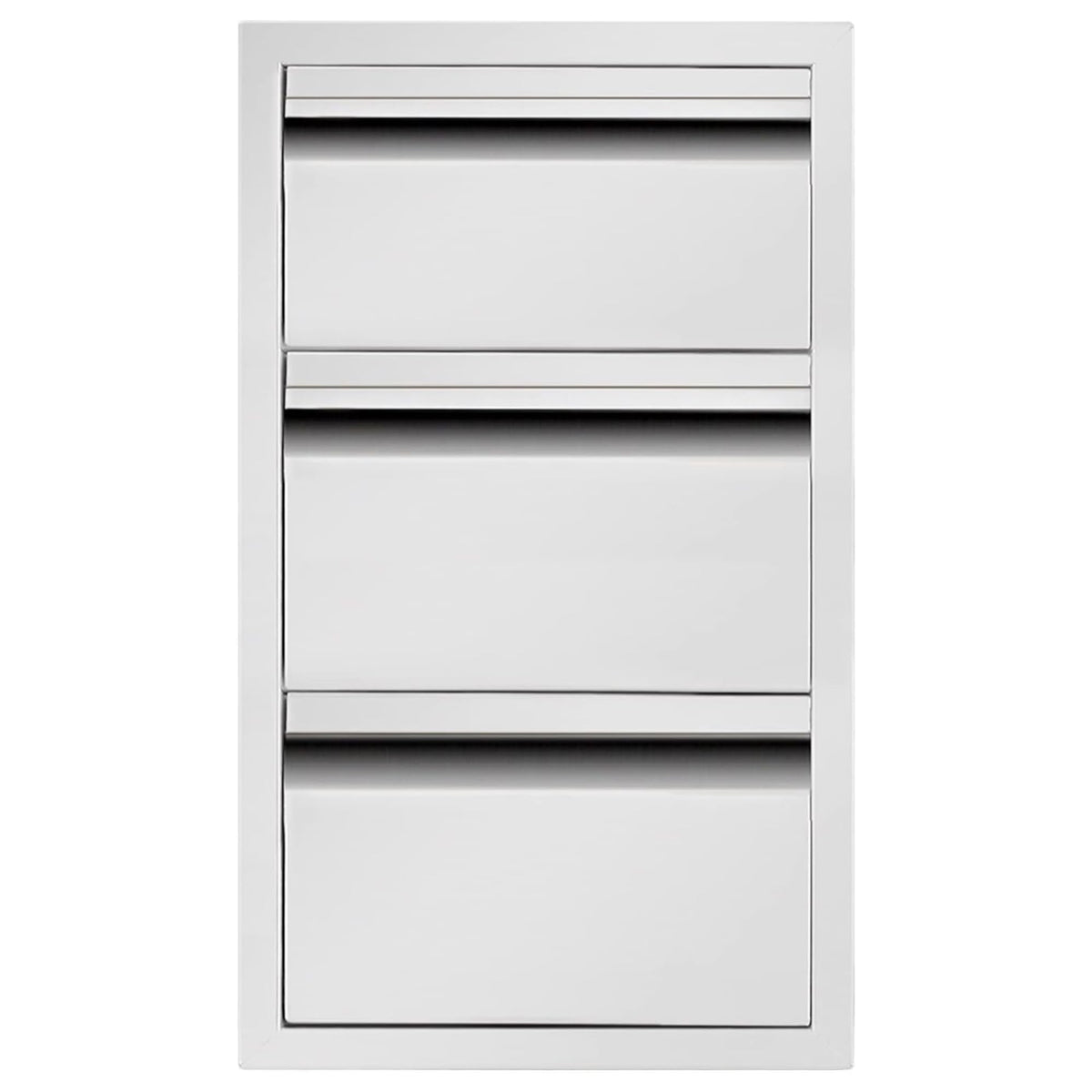 ROREP Outdoor Kitchen Drawers, 17" W x 30" H x 21" D Outdoor Kitchen Drawers Stainless Steel, Flush Mount Access 3 Drawer for Outdoor Kitchen Island
