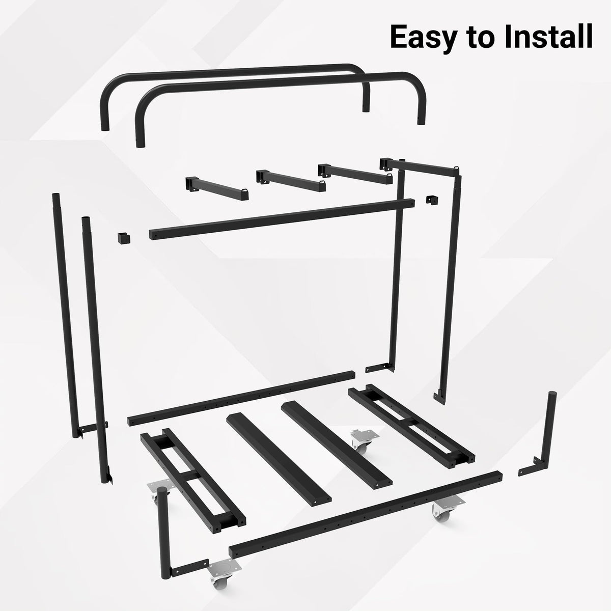 Eastrexon Updated Folding Table and Chair Rack Cart (Holds 10-16 Chairs & 4-8 Tables), Powder Coated, Perfect for Party, Hotel, Factory, Warehouse, 44.3" L x 31.4" W x 48" H
