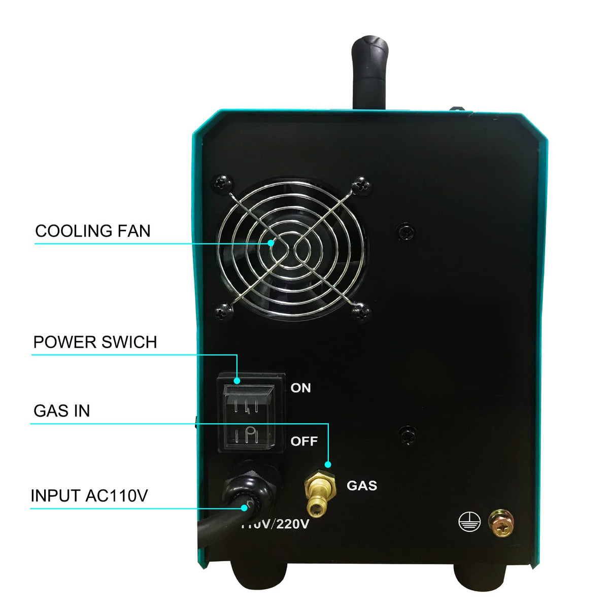 TTAMPLAR MIG Welder - 135AMP 110V&220V Dual Voltage 4 in 1 Flux MIG/Solid Wire/Stick ARC/Lift TIG Gas/Gasless welding, IGBT Inverter Welding Machine TPM-135D