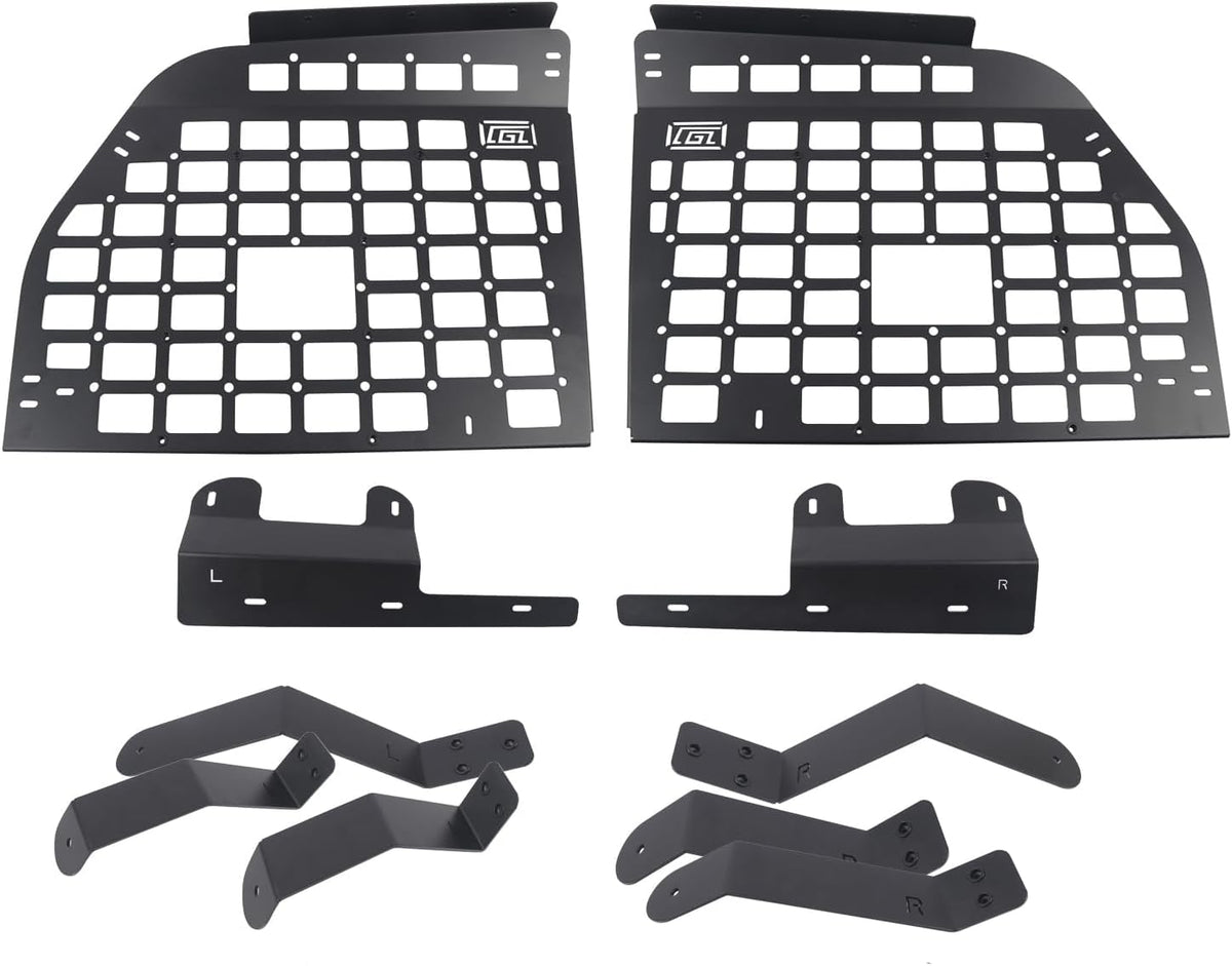 for Toyota Sequoia 2008-2022 Modular Storage Panel Shelf Rear Trunk Luggage Molle Panel Luggage Carrier Trunk Organizer Aluminum Alloy (Side Panels)