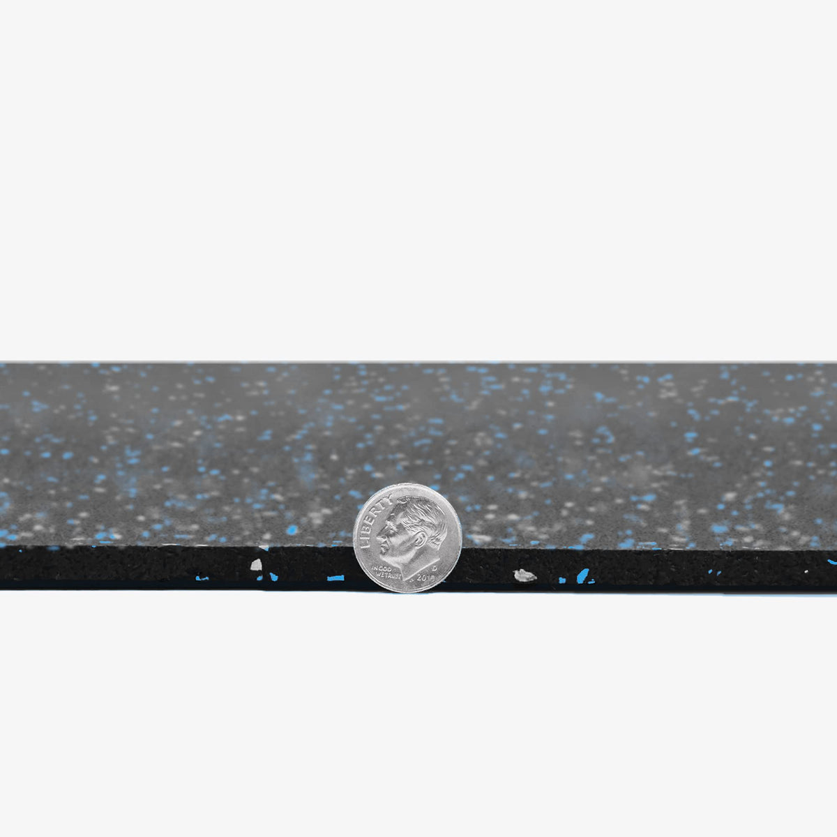 Flooring Inc 1/4" Tough Rubber Flooring Roll | Flexible Recycled Rubber Gym Floor Mats for Home Gym | Heavy Duty Rubber Mat for Home Gyms, Sheds, Horse Stall Mat or Trailer | 4’x10’ | Blue/Gray