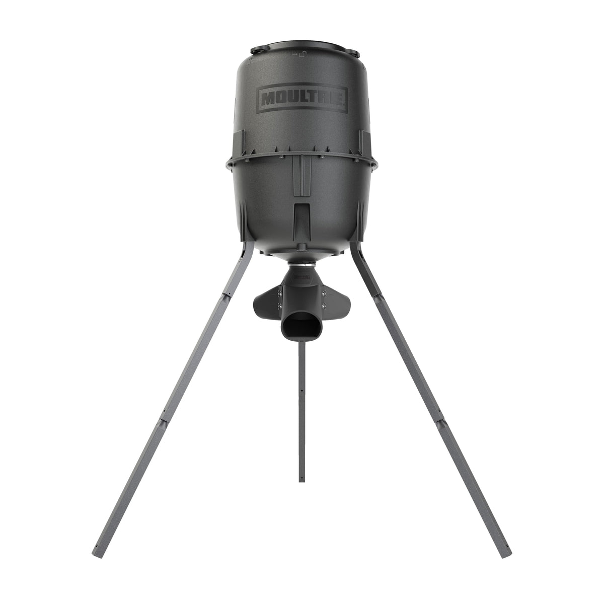Moultrie 250 lb. Gravity Deer Feeder - Tripod Game Feeder - Easy Conversion Adapter - Protein Pellet Ready - Rugged No-Power Setup for Deer Management