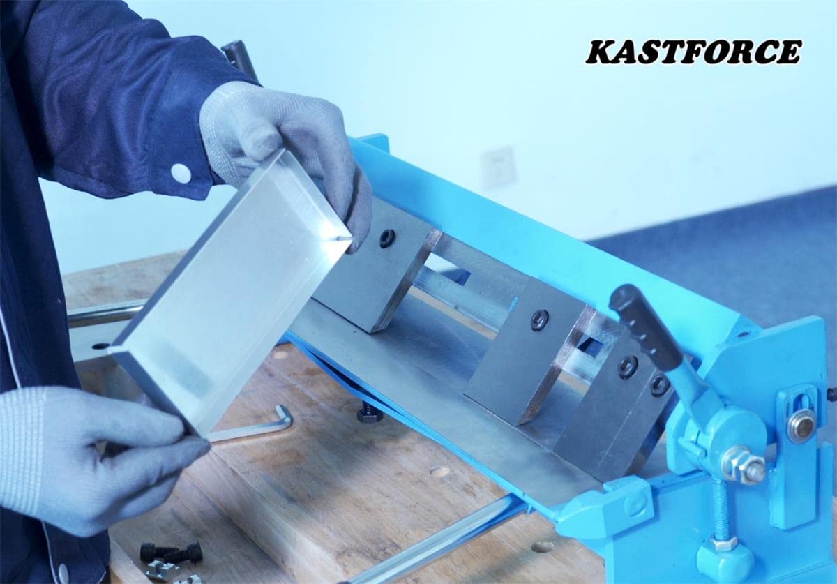 KASTFORCE KF5006 Box and Pan Brake Sheet Metal Folder Bending Brake Metal Forming Machine Max Capacity 24 Inch (610mm) 20 Ga (1.0mm) with 5 Fingers 0-135 deg