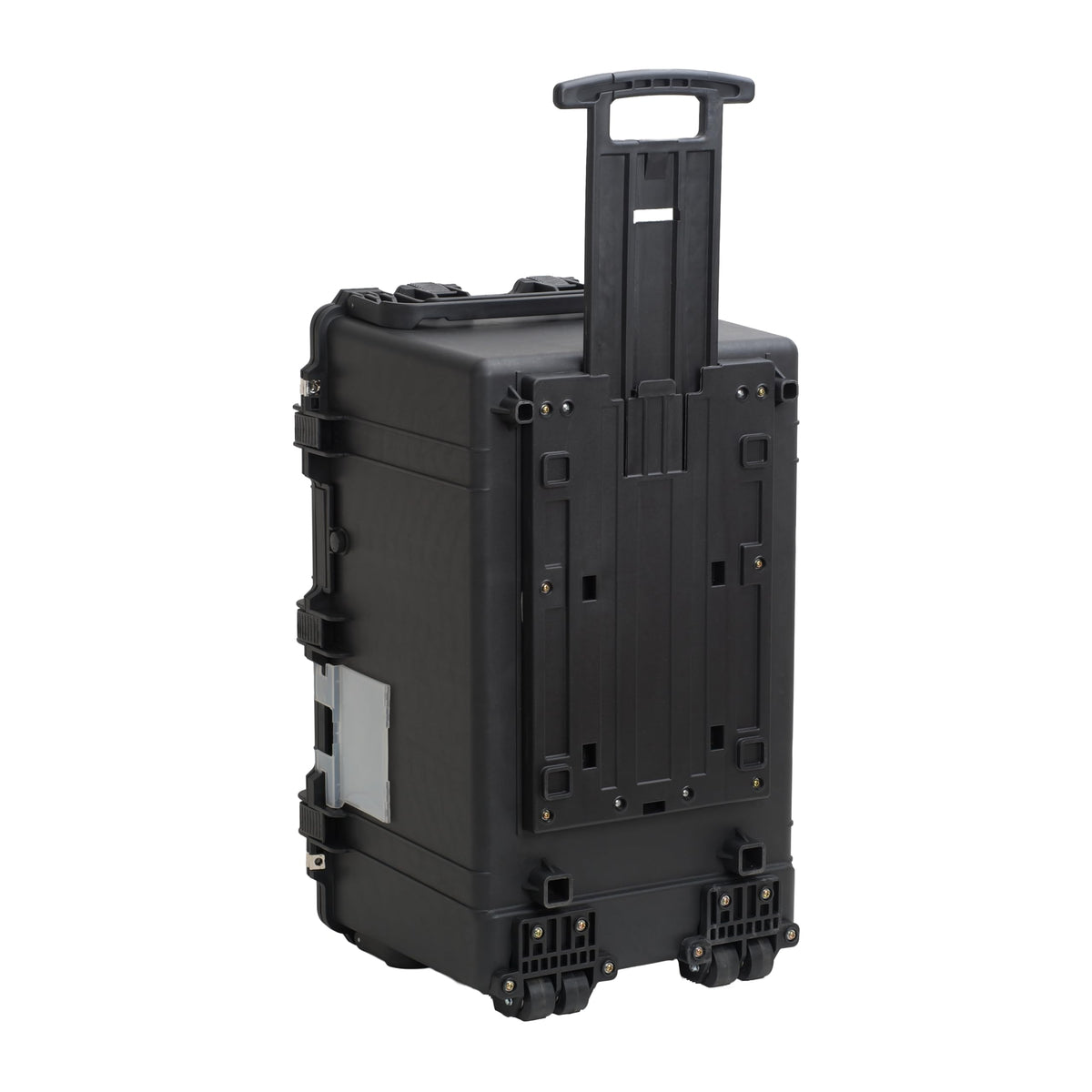 MEIJIA Portable Rolling Waterproof Protective Case,Hard Compact Case With Retractable Pull Handle And Wheels,Customizable Fit Foam Inserted,Elegant Black, 31.02" X19.41" X17.71"