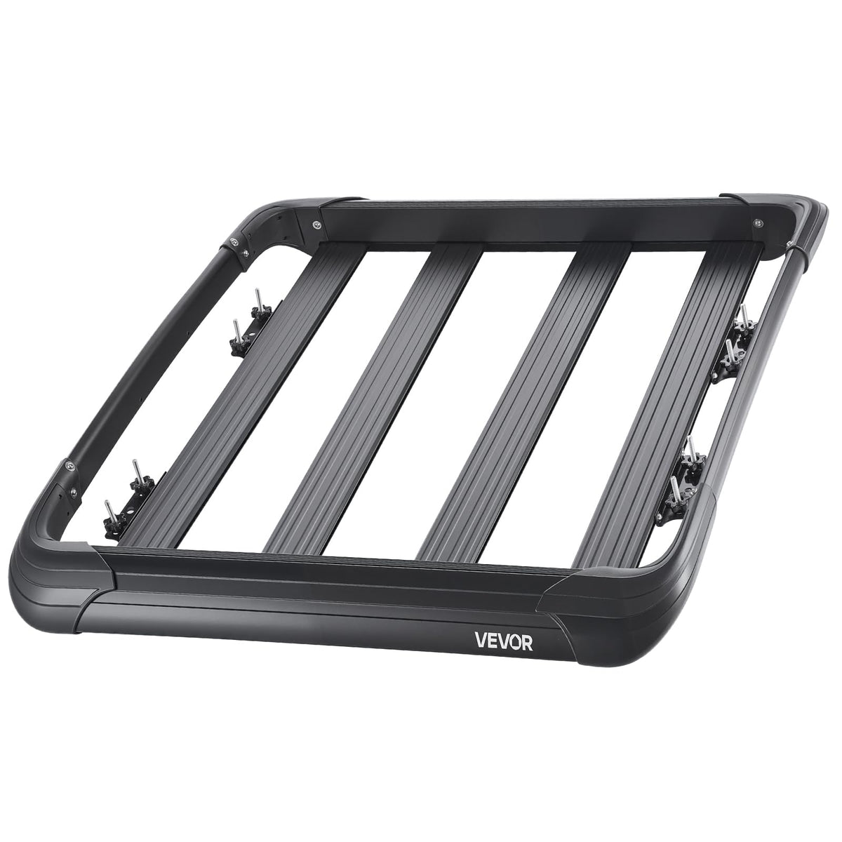VEVOR Roof Rack Cargo Carrier, 48 x 40 x 5.6 in, Universal Rooftop Cargo Basket, Car Top Luggage Holder with 150 lbs Max Load Capacity, 4.1 in Fence, Anti-Rust Alloy Steel, Wind Fairing, for SUV Car