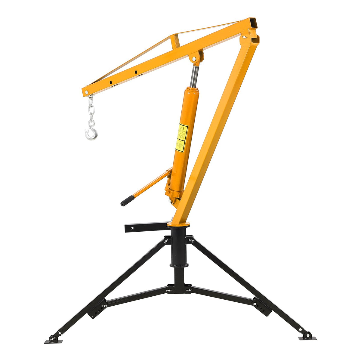 PioneerWorks Hydraulic Pickup Truck Crane, 360° Swivel Professional 2-Inch Hitch Receiver, 3 Adjustable Capacities: 500 Lbs, 750lbs, 1000 Lbs(Max) for Lifting Goods in Factory - Yellow