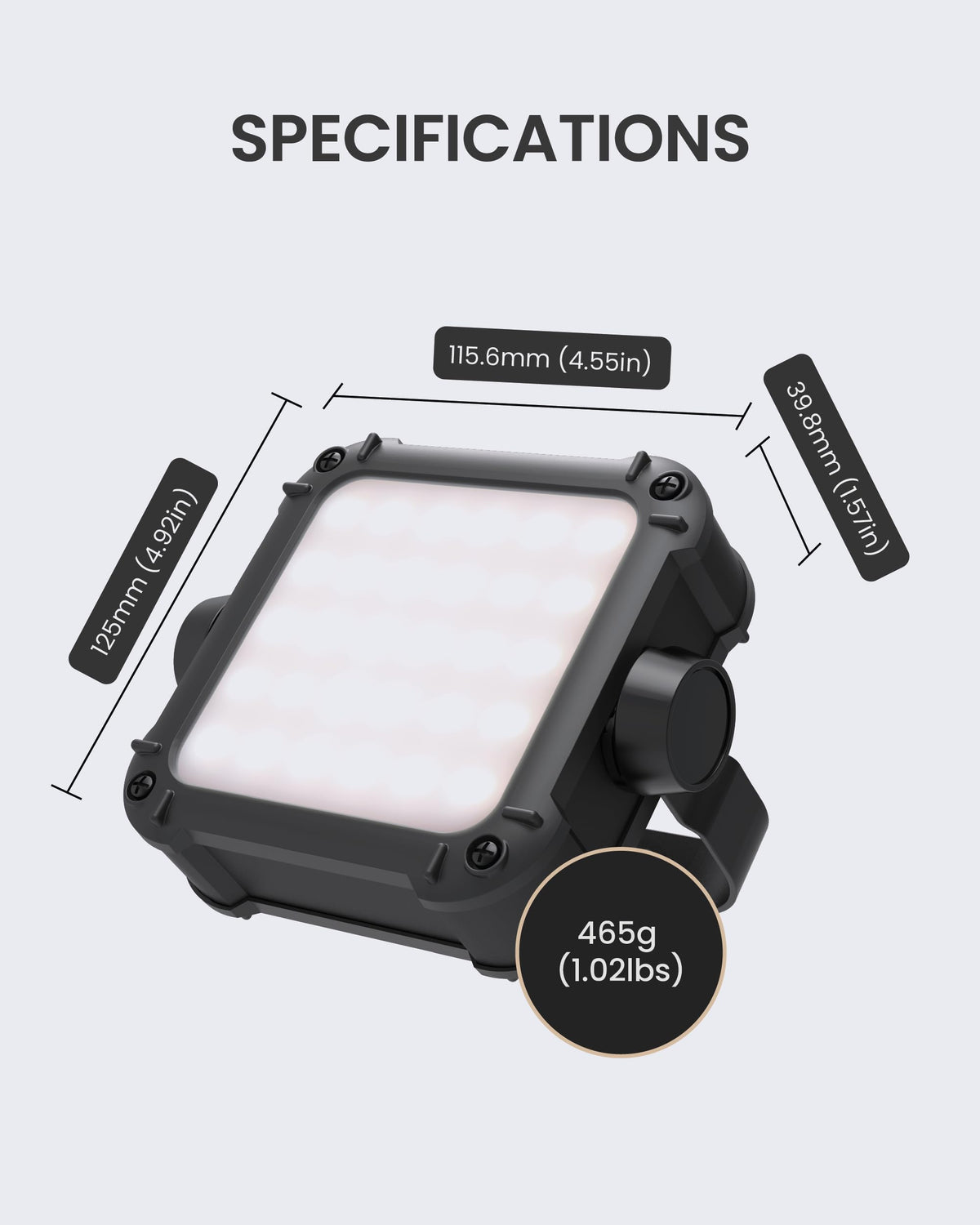 Claymore Ultra2 3.0 (Medium) - Outdoor Rechargeable LED Light for Camping, Tent, Backpacking, Emergency and Industrial Use. Waterproof, Portable Lantern with USB-C, Up to 80 Hours Battery Life.