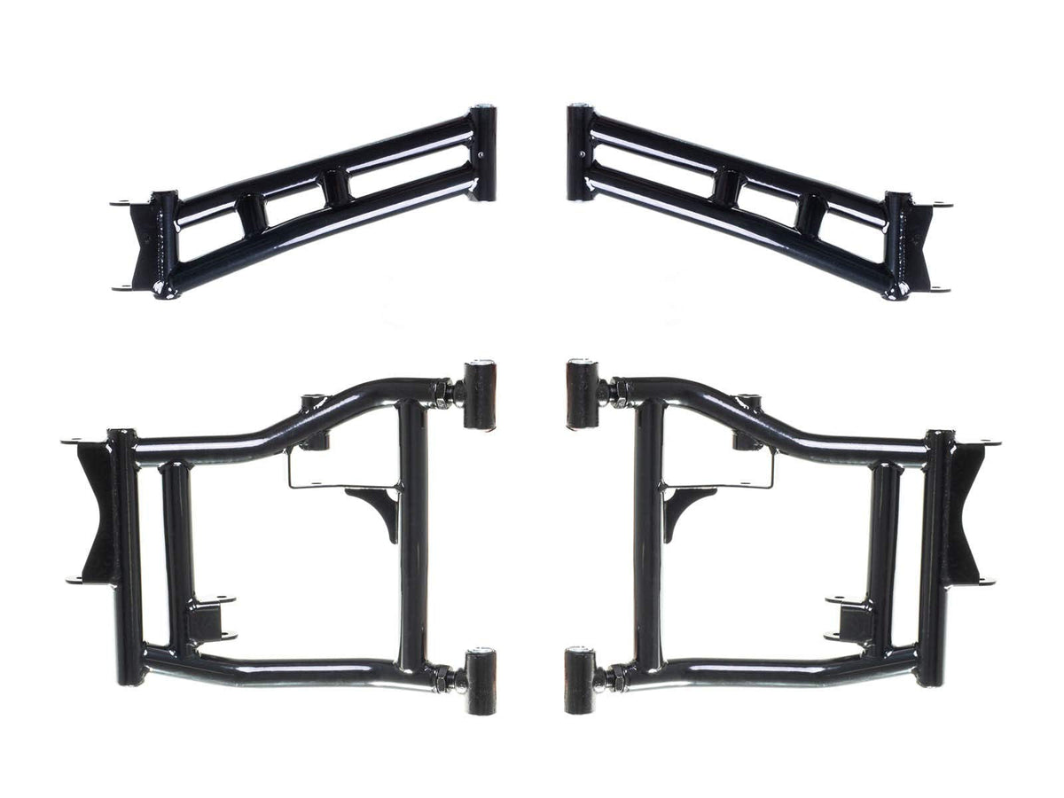SuperATV Heavy Duty Rear Offset A-Arms for Polaris General 1000 Arched Design Full Camber Adjustability Enhanced Ground Clearance 2016+ Models Black