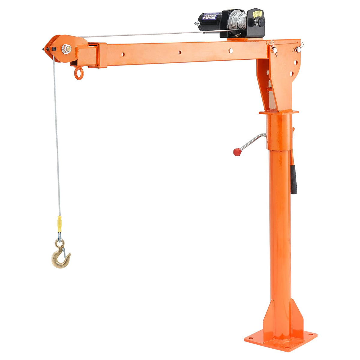 VEVOR Electric Pickup Truck Crane, 1100 lbs, Folding Truck-Mounted Bed Crane with Electric Winch 3500 lbs, 360° Swivel for Lifting Goods in Construction, Factory