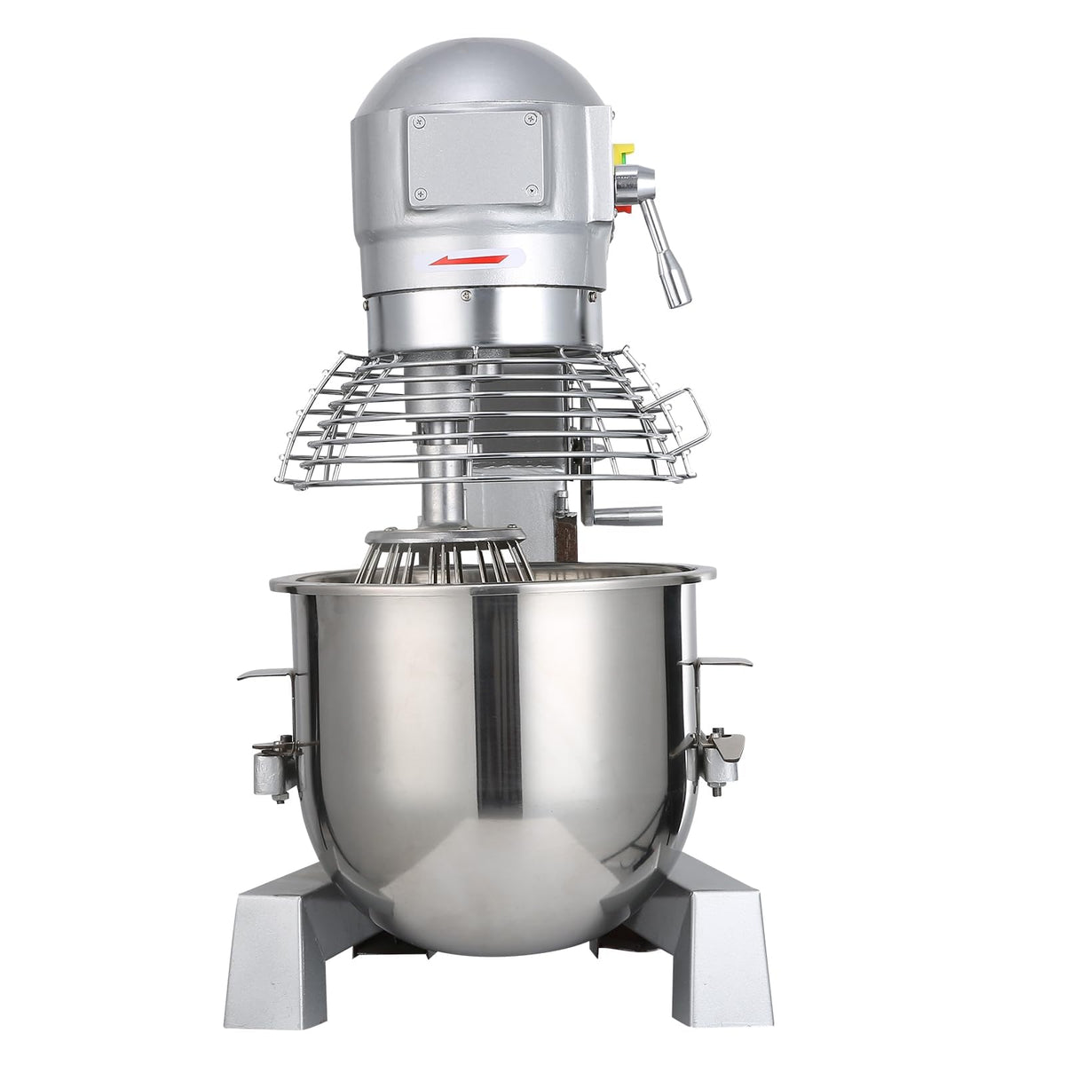 Happybuy 10Qt Commercial Food Mixer with Timing Function, Commercial Mixer 500W Stainless Steel Bowl Heavy Duty Electric Food Mixer Commercial with 3 Speeds Adjustable, Perfect for Bakery Pizzeria