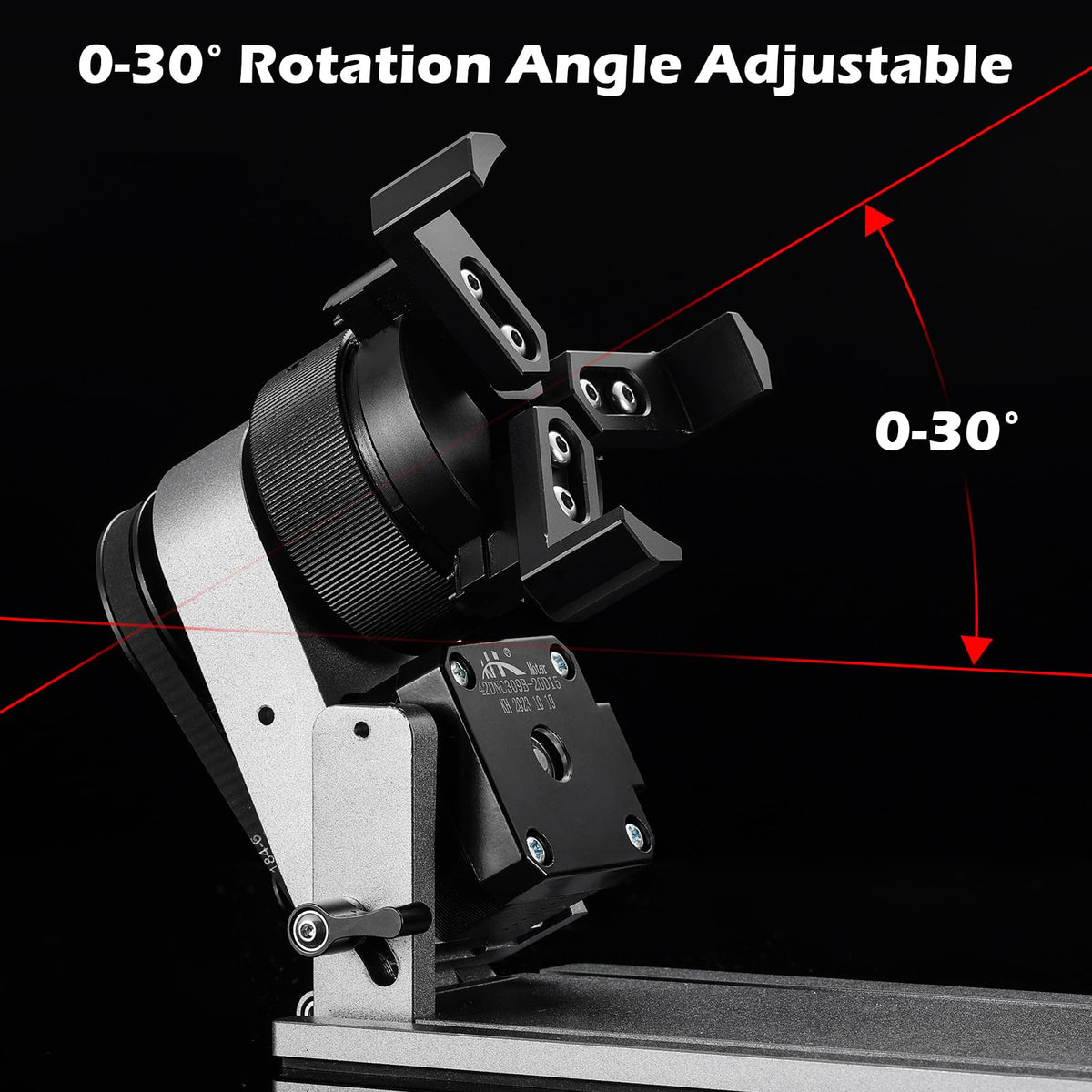 Genmitsu Kintix Laser Engraver 10W 10000mW + MD18 Rotary Roller, 90000mm/min Ultra Fast Galvo Laser with Auto-Lifting, 200x100mm Large Area for Jewelry, Metal, Wood, Class 1 Safety
