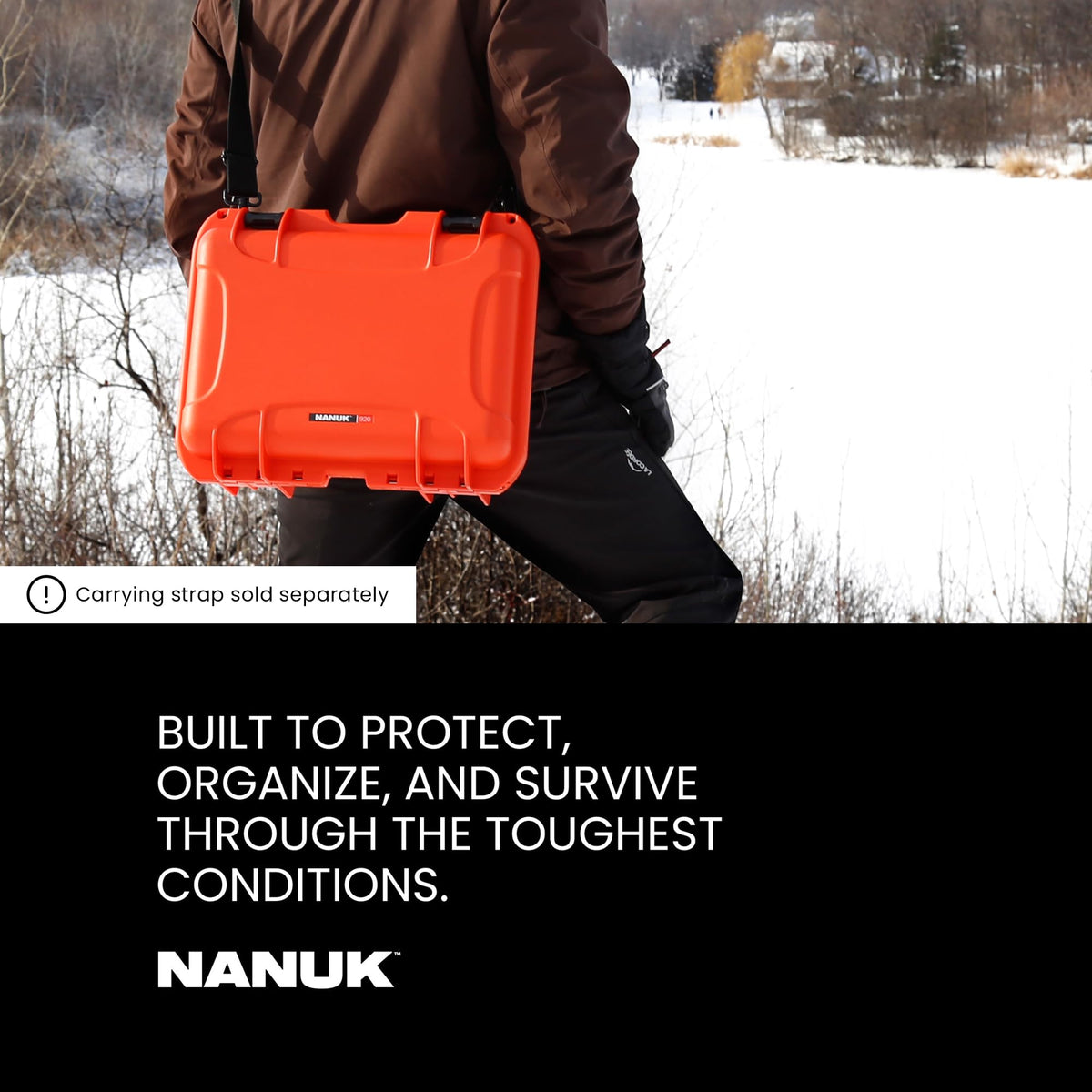 NANUK 920 Hard Case – Waterproof Travel Hard Case with Customizable Cubed Foam, 16.7” x 13.4” x 6.8”, Dustproof & Impact-Resistant, Airline Carry-On Approved – Black
