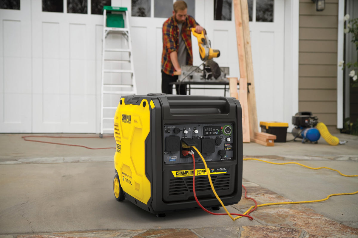 Champion Power Equipment 8500-Watt Wireless Remote Start Ultra Quiet Tri Fuel RV Ready Portable Inverter Generator with StartLINK, Free 3-Year Warranty