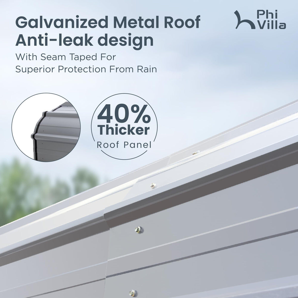 PHI VILLA 10x15 ft Carport, Metal Carports Canopy with Sidewalls Heavy Duty Car Port Portable Garage with Galvanized Steel Roof Multi-Use Shelter, Sturdy Car Ports for Cars, Boats and Tractors