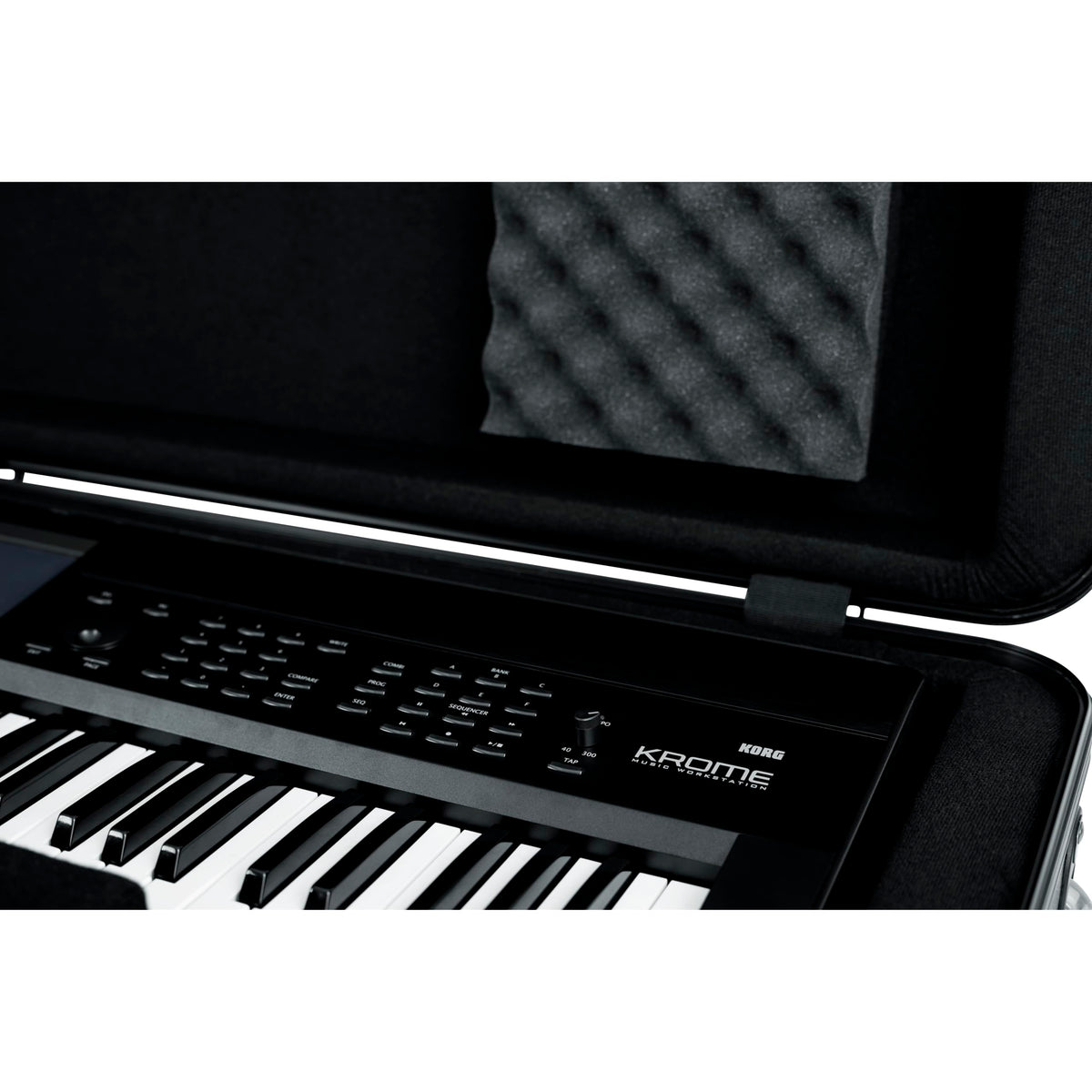 Gator Cases Frequent Flyer's Series Molded Flight Case for 76-Note Keyboards with TSA Approved Locking Latches and Recessed Wheels, (GTSA-KEY76)