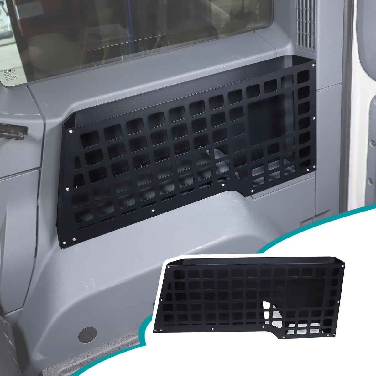 Hudiriy Car Trunk Storage Panel Compatible with Ineos Grenadier 2020-2026 Retrofit of The Storage Bracket on The Side of The Trunk,Trunk Side Fence Storage Tray Bracket Accessories (Right)