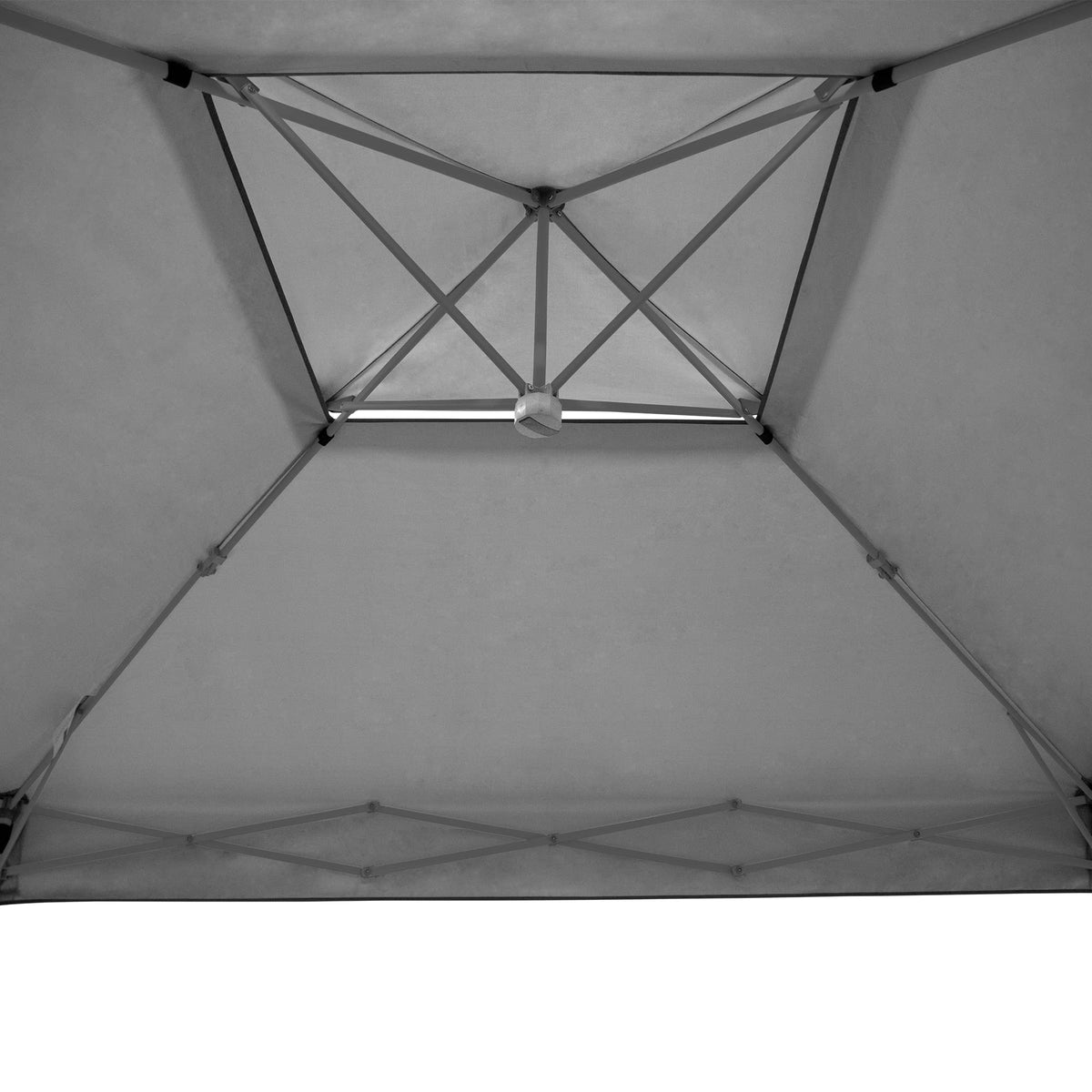 E-Z UP Patriot ONE-UP Technology Vented Shelter, 10' x 10', Black Top, Grey Frame