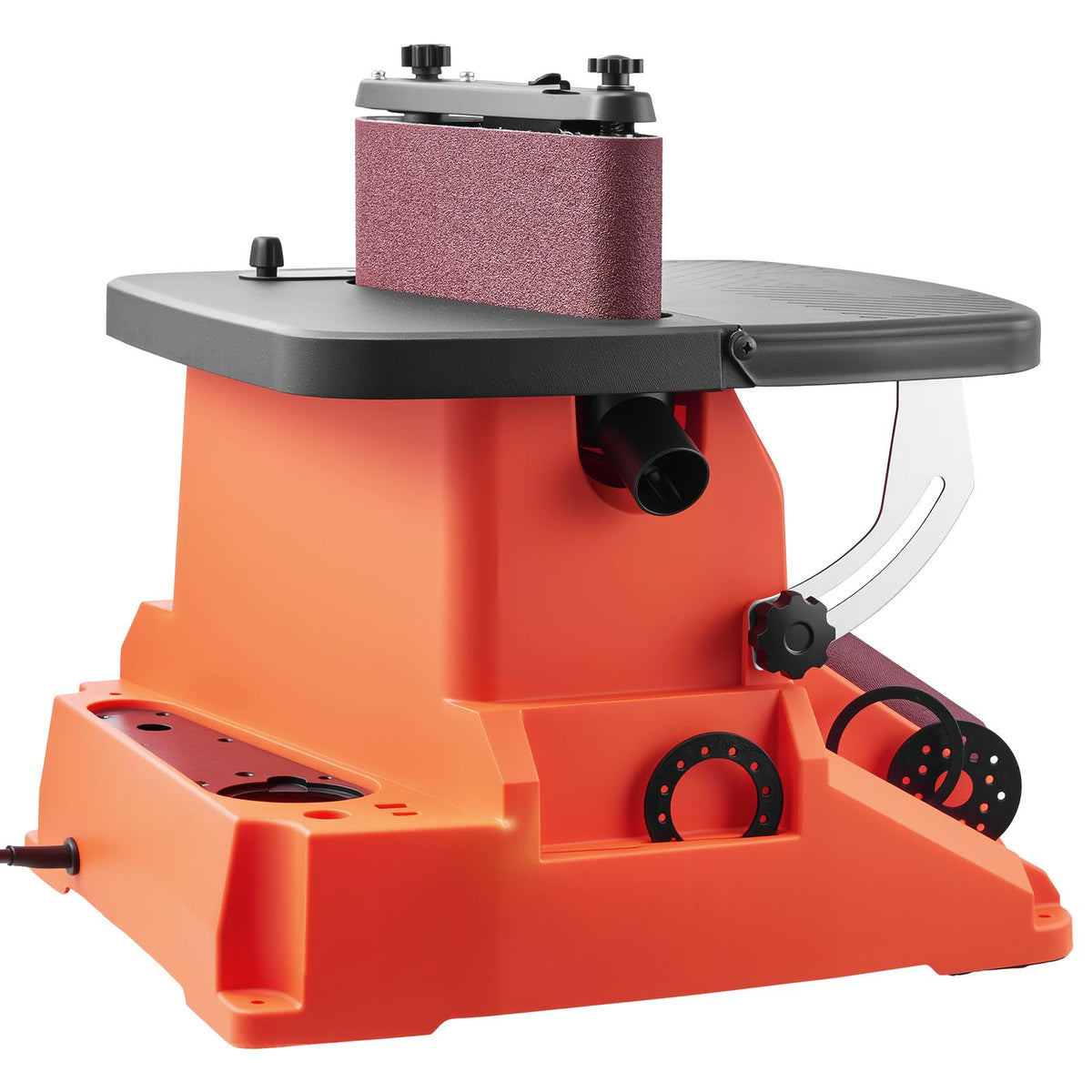 VEVOR Oscillating Belt and Spindle Sander, 2400RPM Benchtop Spindle Sander with 5/8" Stroke, 5 Sleeves (1/2" - 2") & 24" x 3.86" Sanding Belt for Woodworking, Furniture Finishing, DIY Projects