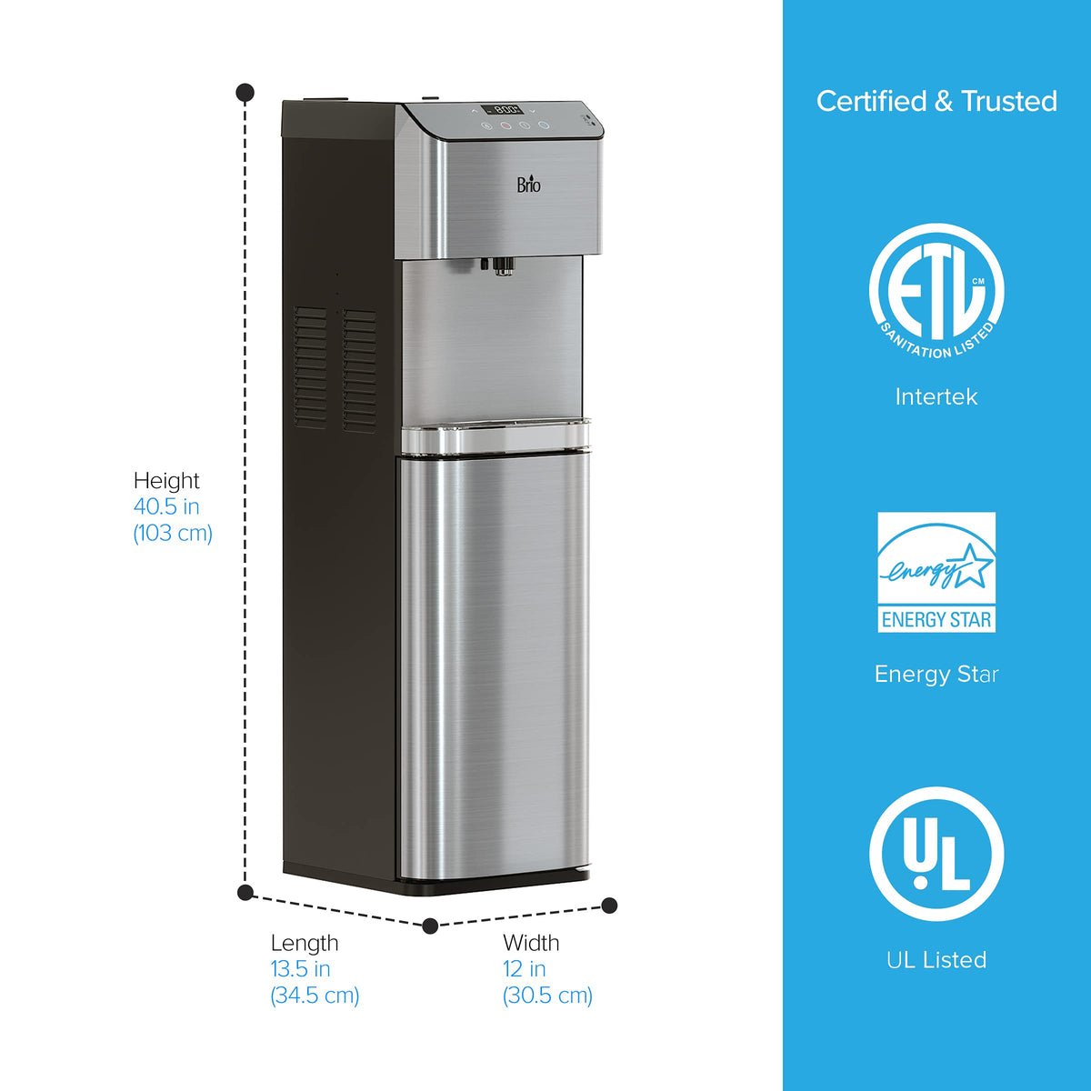 Brio Moderna Touch-Less Bottle-Less Water Cooler