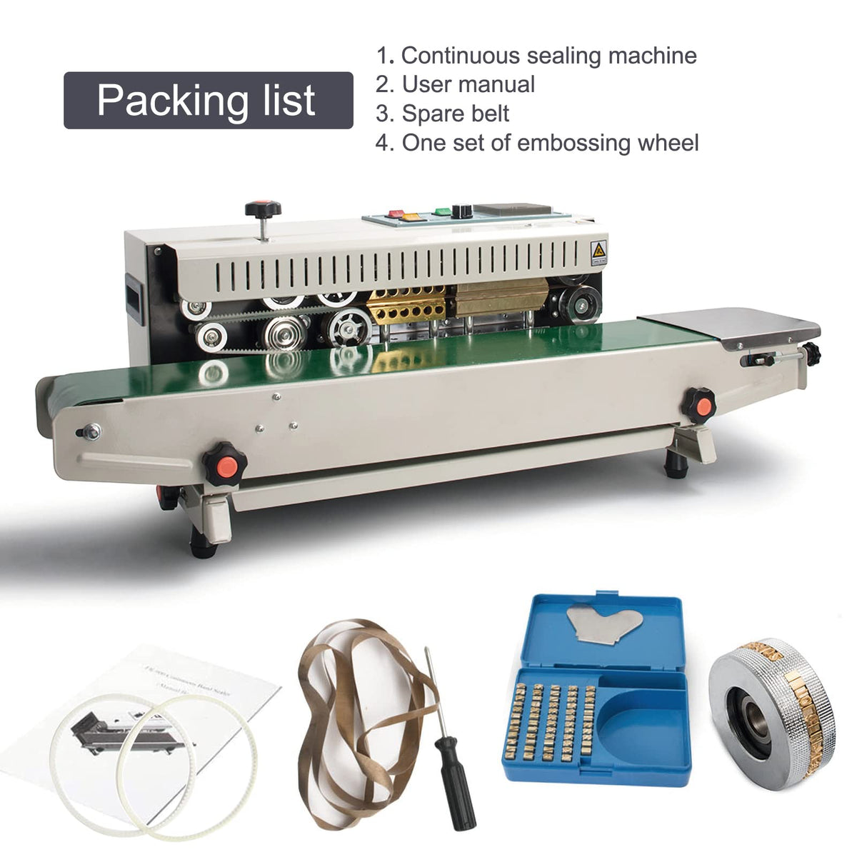 Sumeve Continuous Sealing Machine FR-900 Automatic Horizontal Continuous Plastic Bag Band Sealing Sealer Machine Stamp Coding