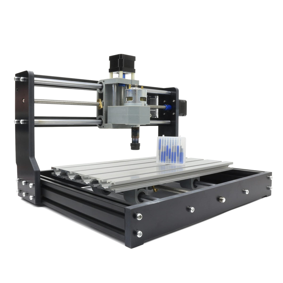 RATTMMOTOR DIY CNC Router Kit, 3 Axis Hobby CNC Router Machine GRBL Control, Plastic Acrylic PVC PCB Wood Mini Desktop Engraving Milling Carving Machine, Working Area 300x180x45mm