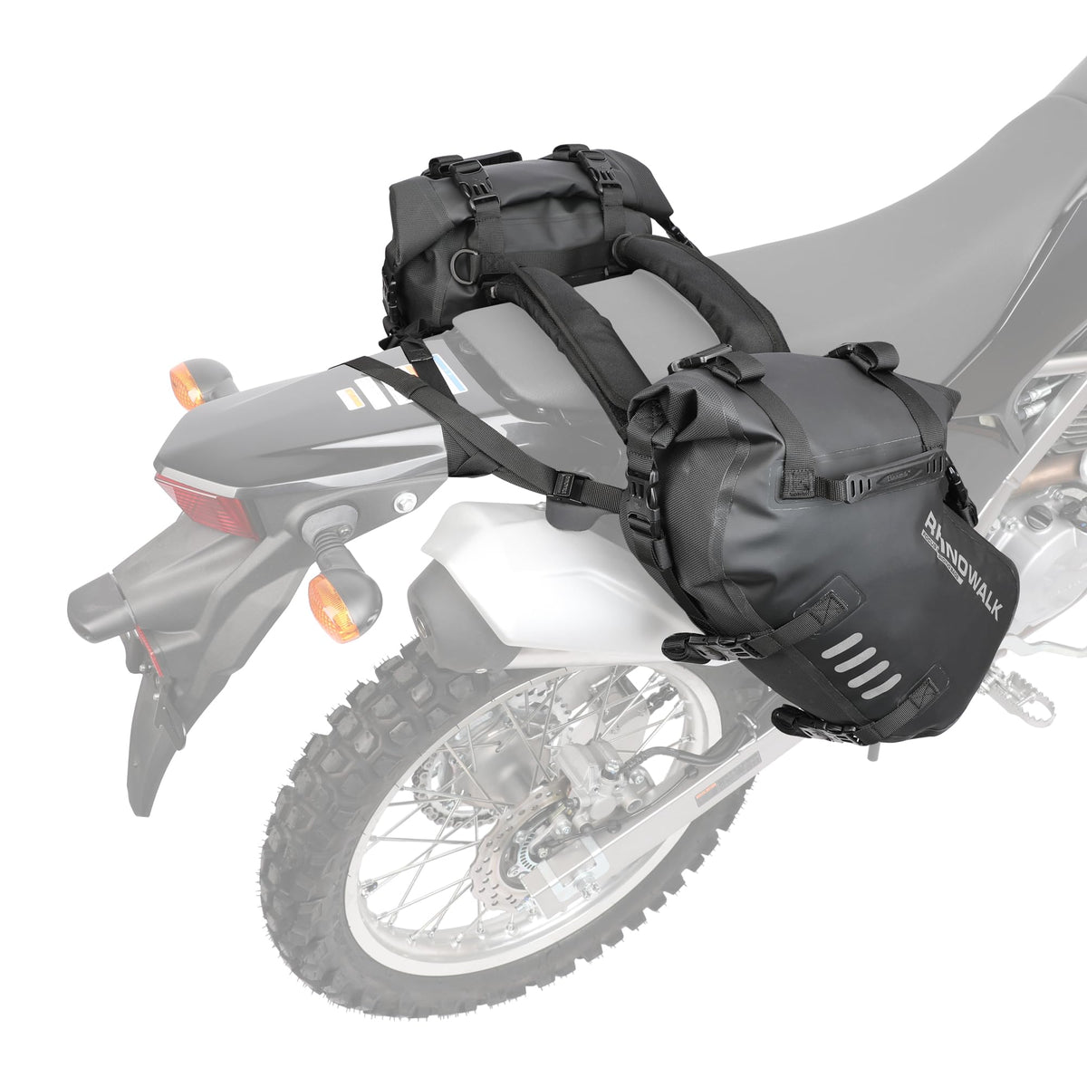 Rhinowalk Motorcycle Saddle Bags Waterproof Motorbike Panniers Tail Side Bag Motor Powersports Luggage for Most Motorcycles Adventure Travel Long Rides, 18L (9L*2), Black 1 Pair