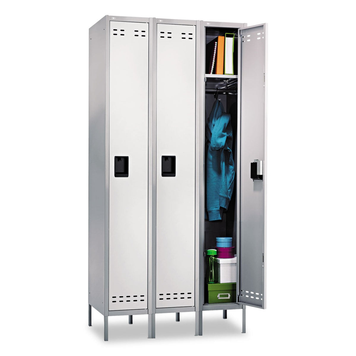 Safco Products Single Tier Locker, 3 Column, Gray