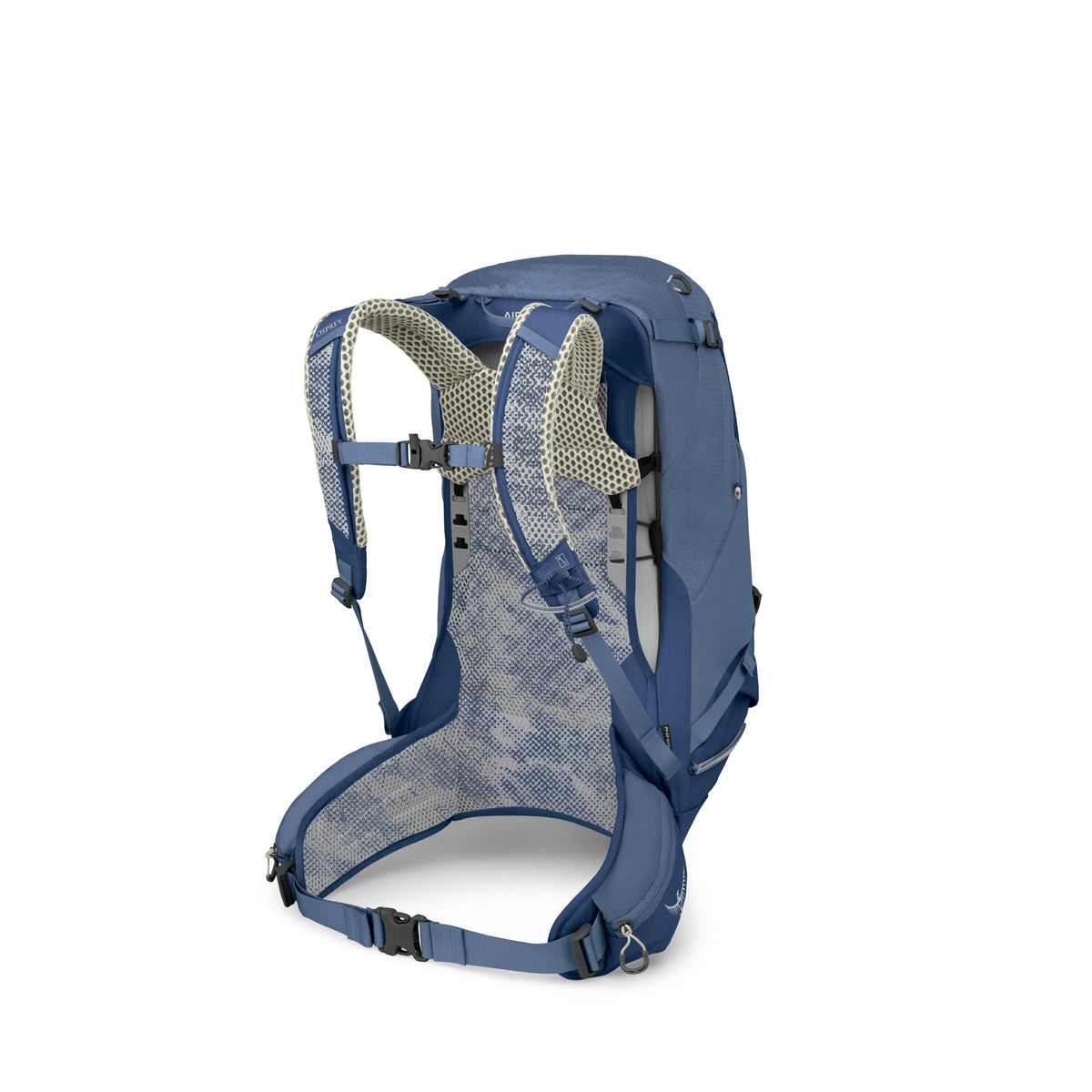 Osprey Stratos 34L Men's Hiking Backpack - Camping Bag with Waterproof Raincover, Bottle Pockets, & Gear Straps, Nirvana Blue