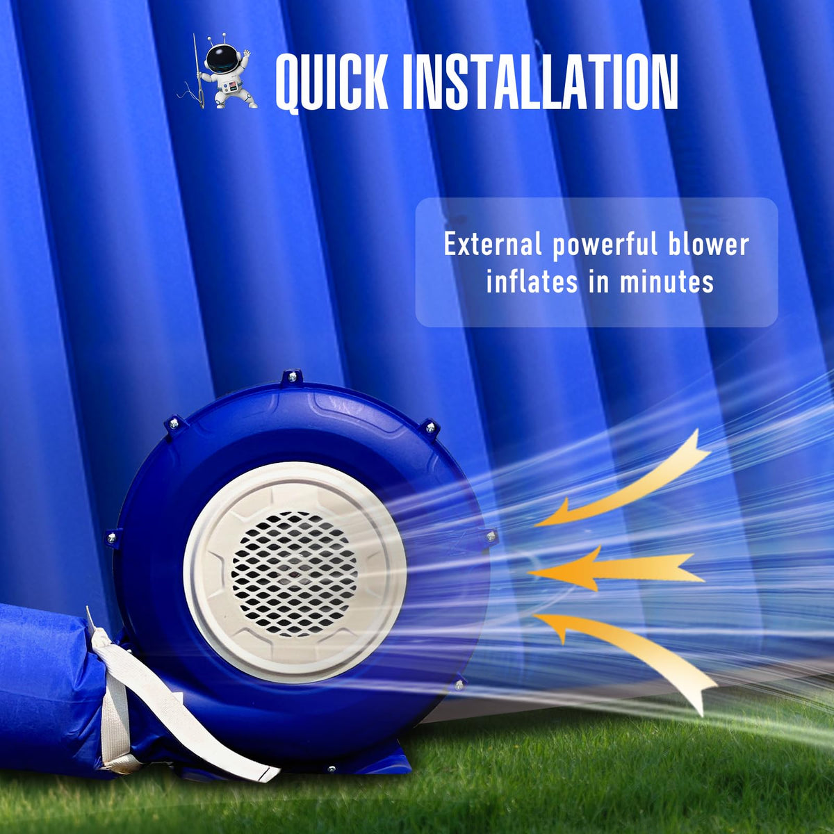 20X10x10Ft Inflatable Sports Tunnel Entrance with Blower Inflatable Tunnel Tent for Business Advertising Event Exhibition(Blue)