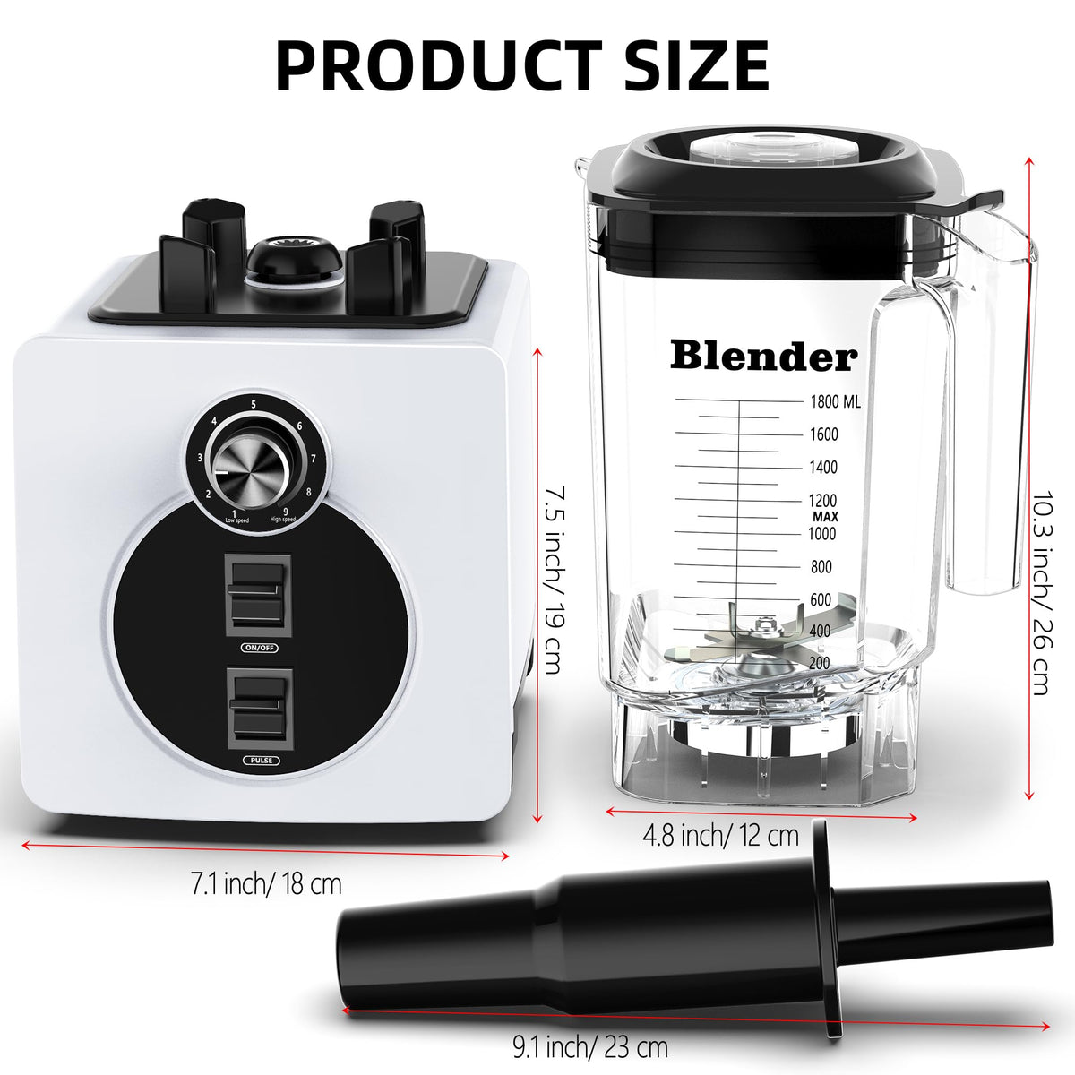 AIZIYO Commercial Blender, 2200 Watts High Speed Blender, 60 Oz BPA-Free Pitcher, Professional Countertop Blenders for Ice Crushing, Frozen Drinks, Milk shakes & Nut Milk