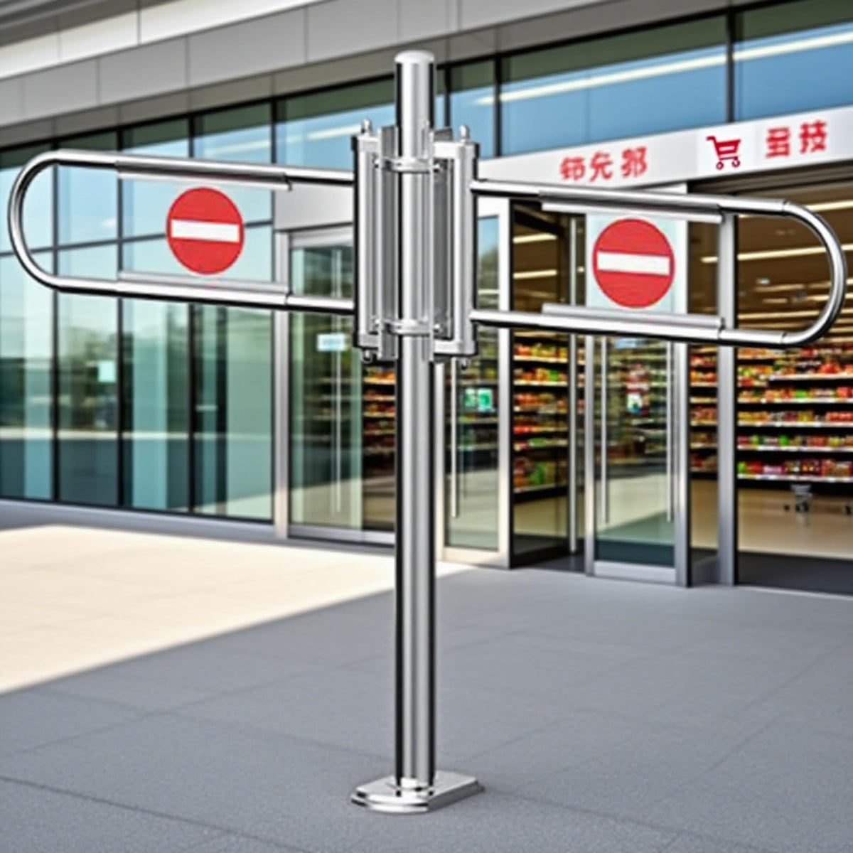 JIIPOREGJ Stainless Steel Supermarket Cashier Counter Safety Gatespring-Loaded Automatic Swing Door for Librarysmall 1-Way Pedestrian Access.Silver-200X100Cmx6.3Cm