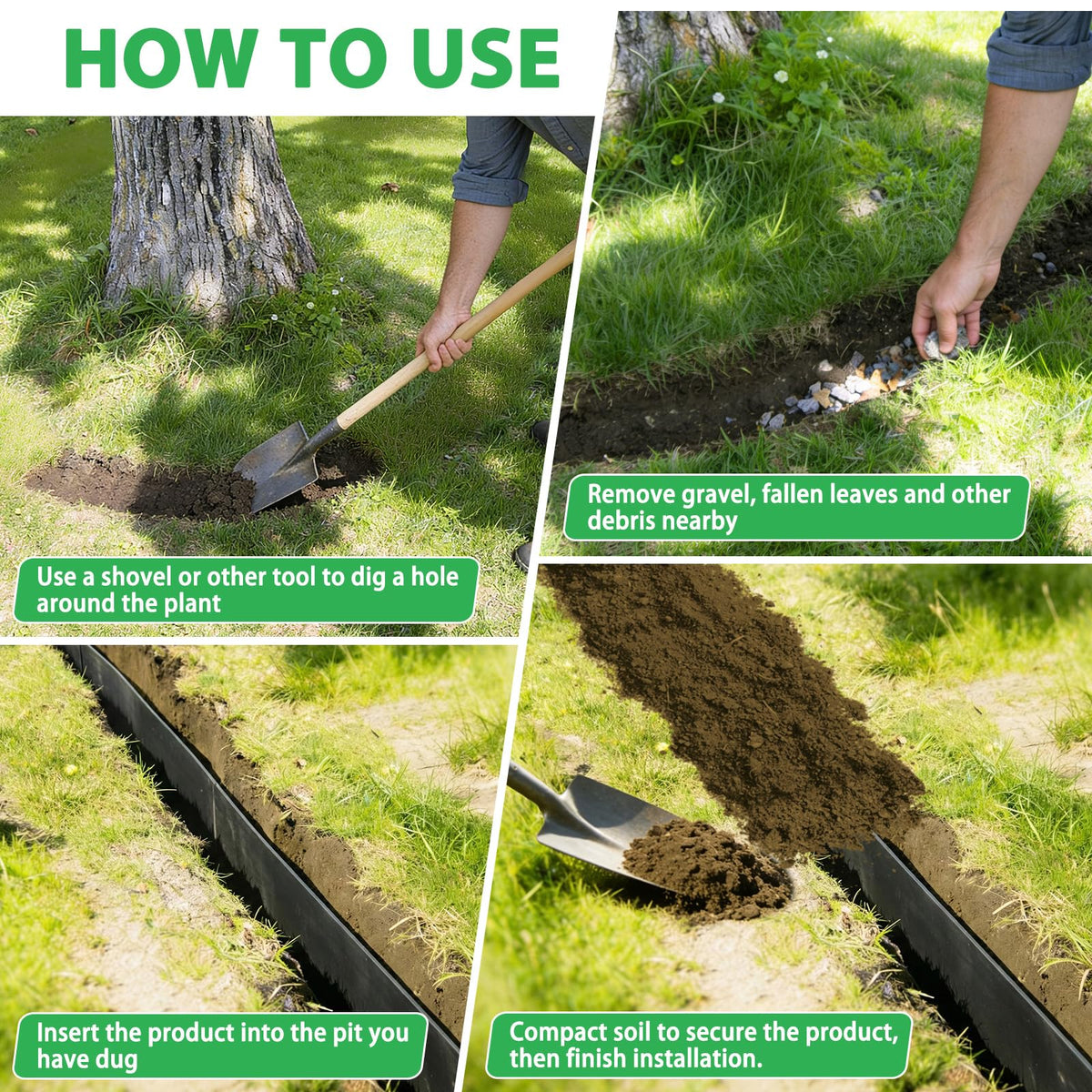 West Bay 50ft x 24in x 60mil Tree Root Barrier, Heavy-Duty Bamboo Root Barrier Weed Blocker for Landscape Tree Ring Edging Garden Borders Driveway and Sidewalk Protection Roads