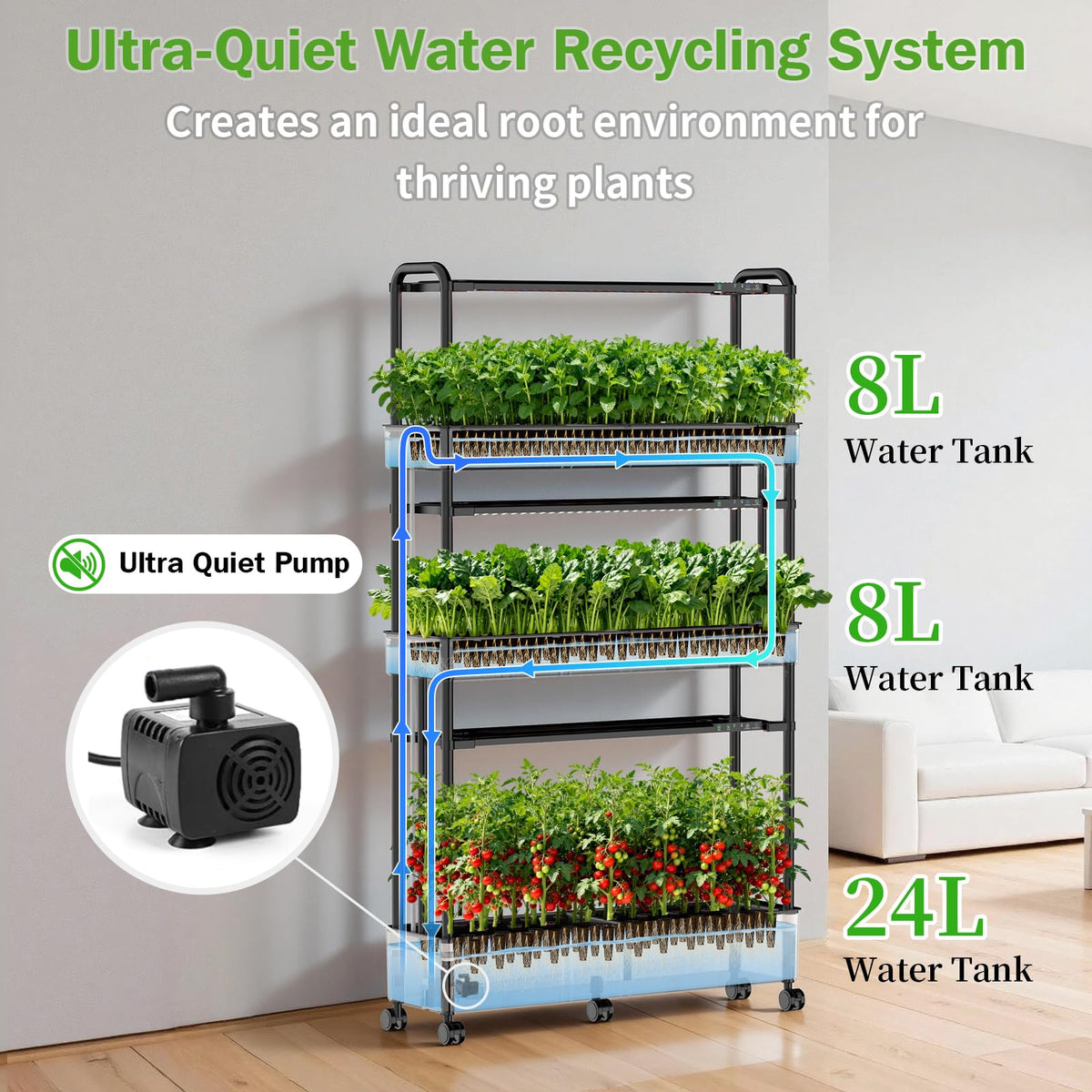 90 Pods Hydroponics Growing System Kit & 280 Pcs Hydroponic Pods Kit