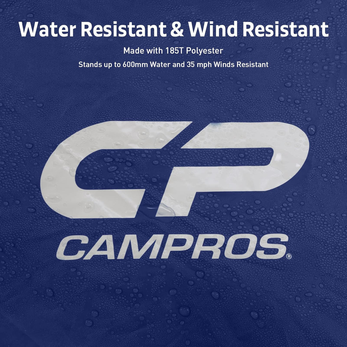 CAMPROS CP Tent 6 Person, Waterproof Windproof Double Layer Family Dome Tent, Easy Setup with Large Mesh Windows & Wide Door for Camping