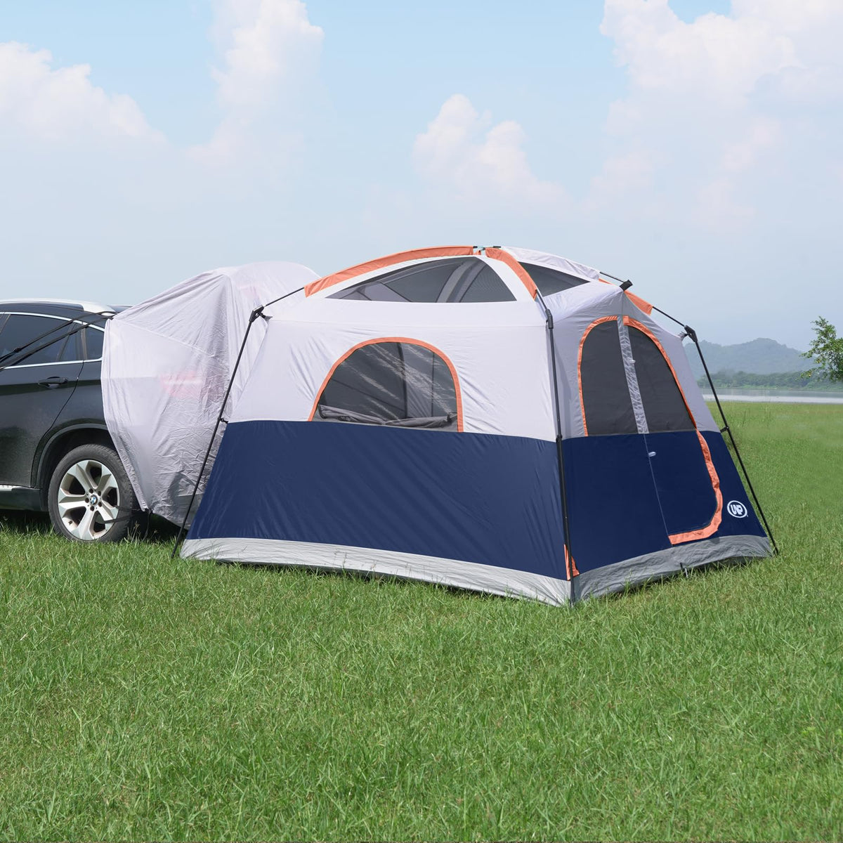 UNP SUV Tent for Camping, 6-Person Car Camping, SUV Tailgate Tent for Outdoor, Easy Set Up with Rainfly 10'x9'x78in(H) (Navy Blue)