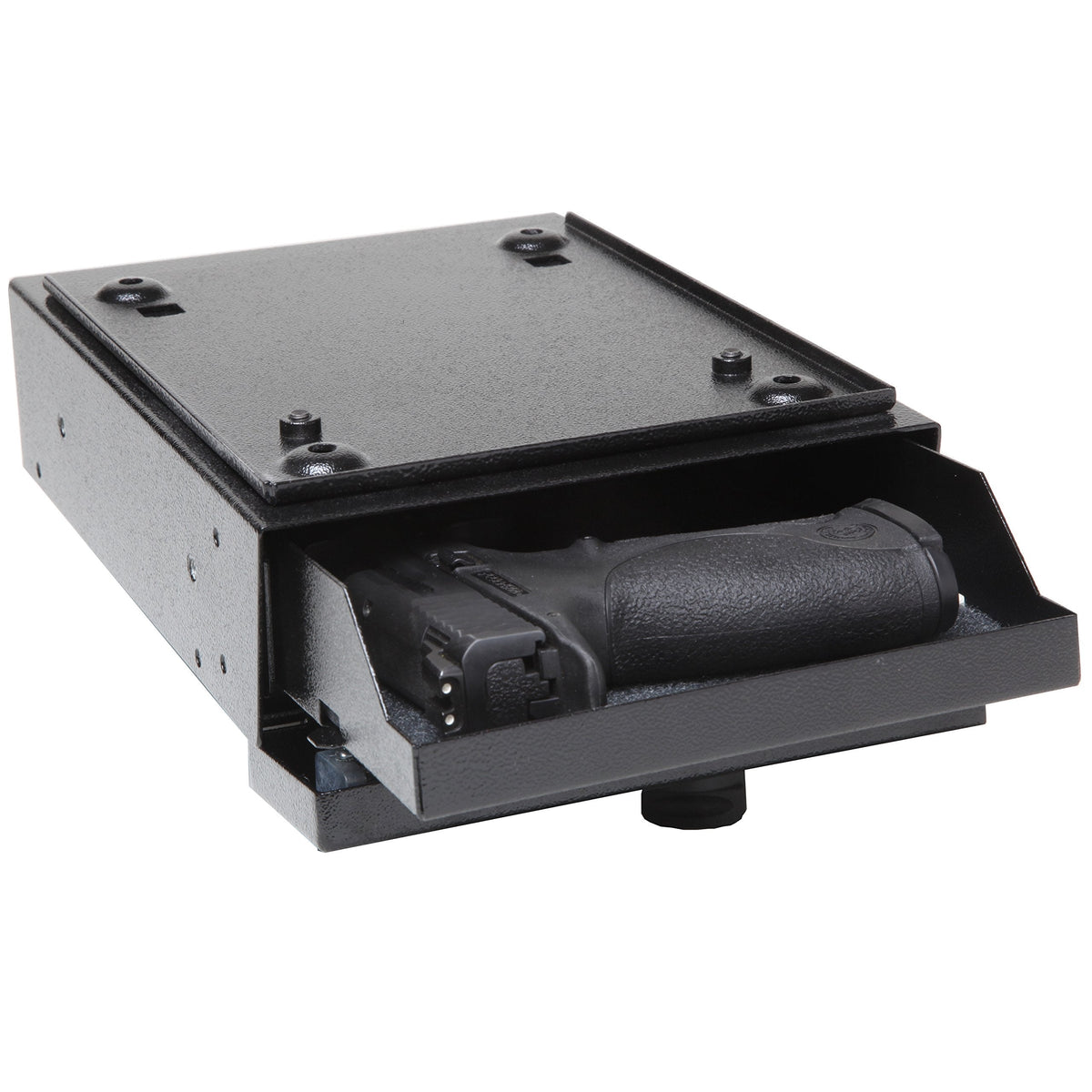 V-Line Desk Mate Keyless Security Box 2597-S with Quick Release Mounting Bracket, Simplex Lock, Black, Made in USA