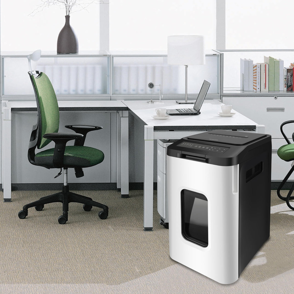 Aurora Commercial Grade 400-Sheet Autofeed High Security Micro Cut Paper and CD/Credit Card Shredder/ 240 Minutes Continuous Run Time Heavy Duty Shredder for Office/Security Level P-5