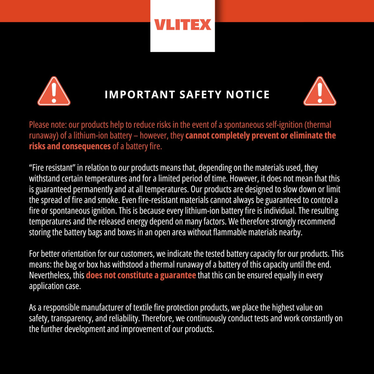 VLITEX E-Bike Battery Bag XL (Extra Large) | Engineered in Germany | Fireproof E-Fiberglass & Silicone Fabric | Certified Lithium Battery Storage Box & Charging Bag for Bicycle