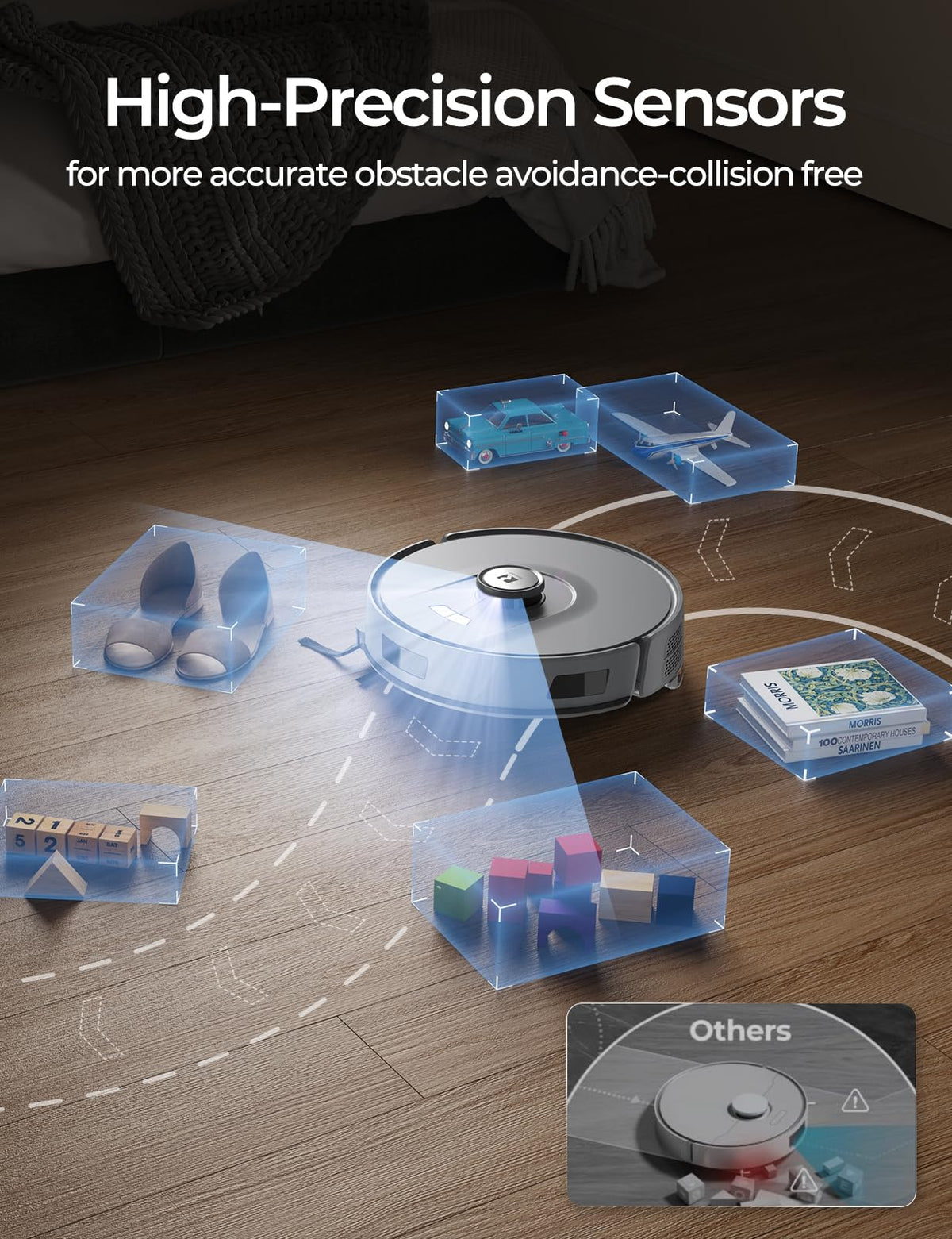 Redroad Robot Vacuum 20,000 Pa Robot Vacuum Mop,120Day Self Emptying Vacuum Robot,Lidar Navigation,5G 2.4GWiFi APP Aspirateur Robot,Self-Charging Robot Vacuums for Pet,Floor,Carpet GrayR11