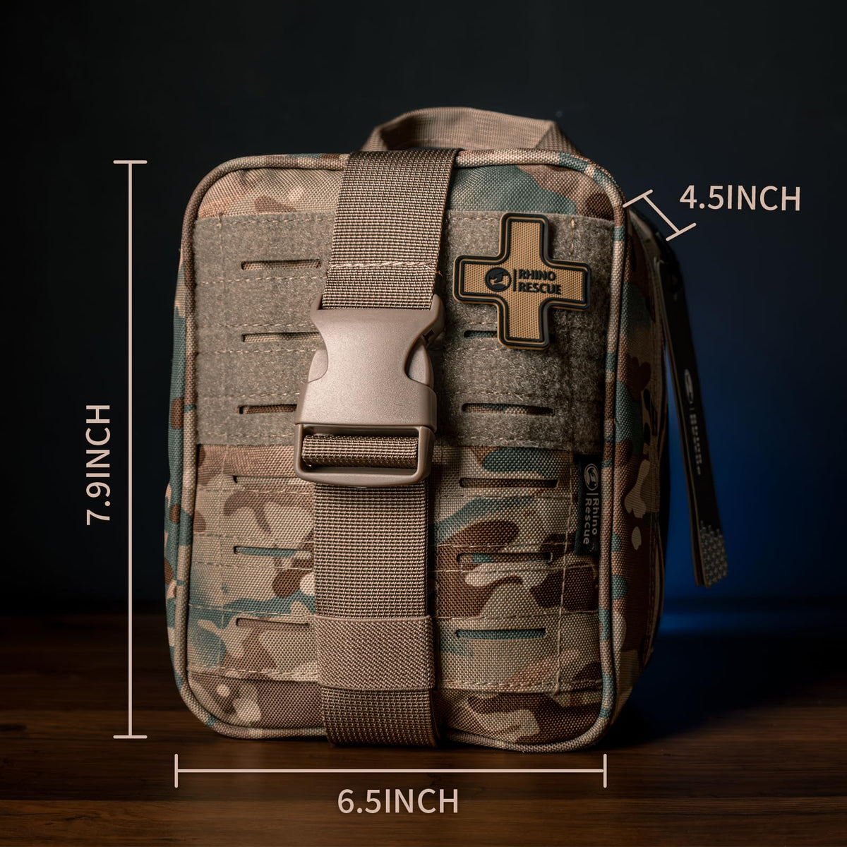 RHINO RESCUE Bundle-IFAK Trauma Kit with C-A-T Tourniquet, Tactical First Aid Kit Molle Pouch for Military+First Aid Splint 36" X 4.3" Orange-Gray