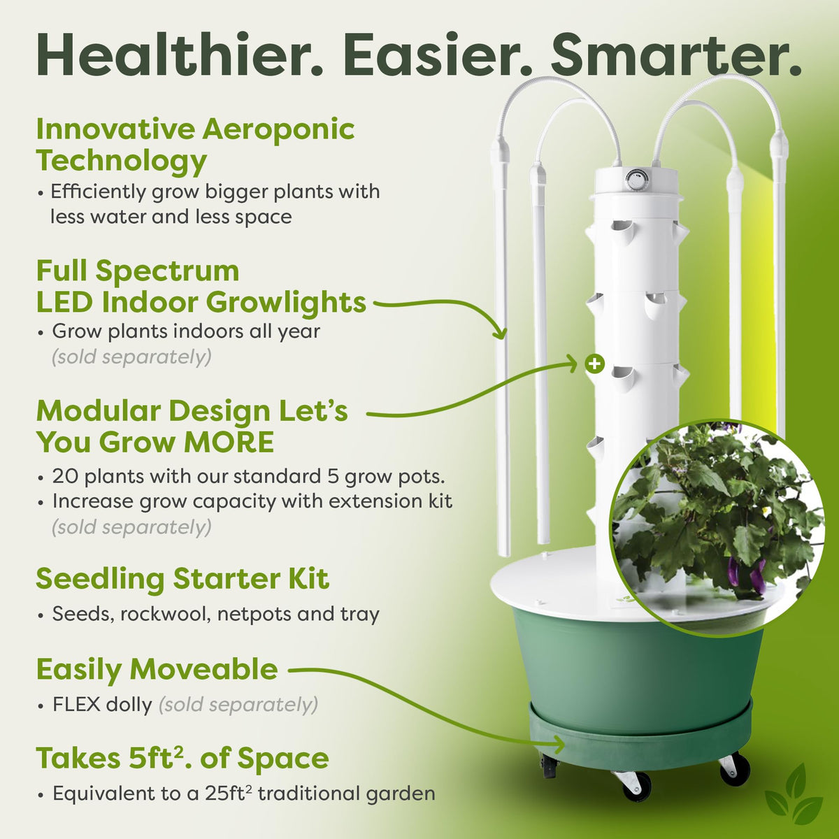 Tower Garden Flex Deluxe Vertical Aeroponic Planter