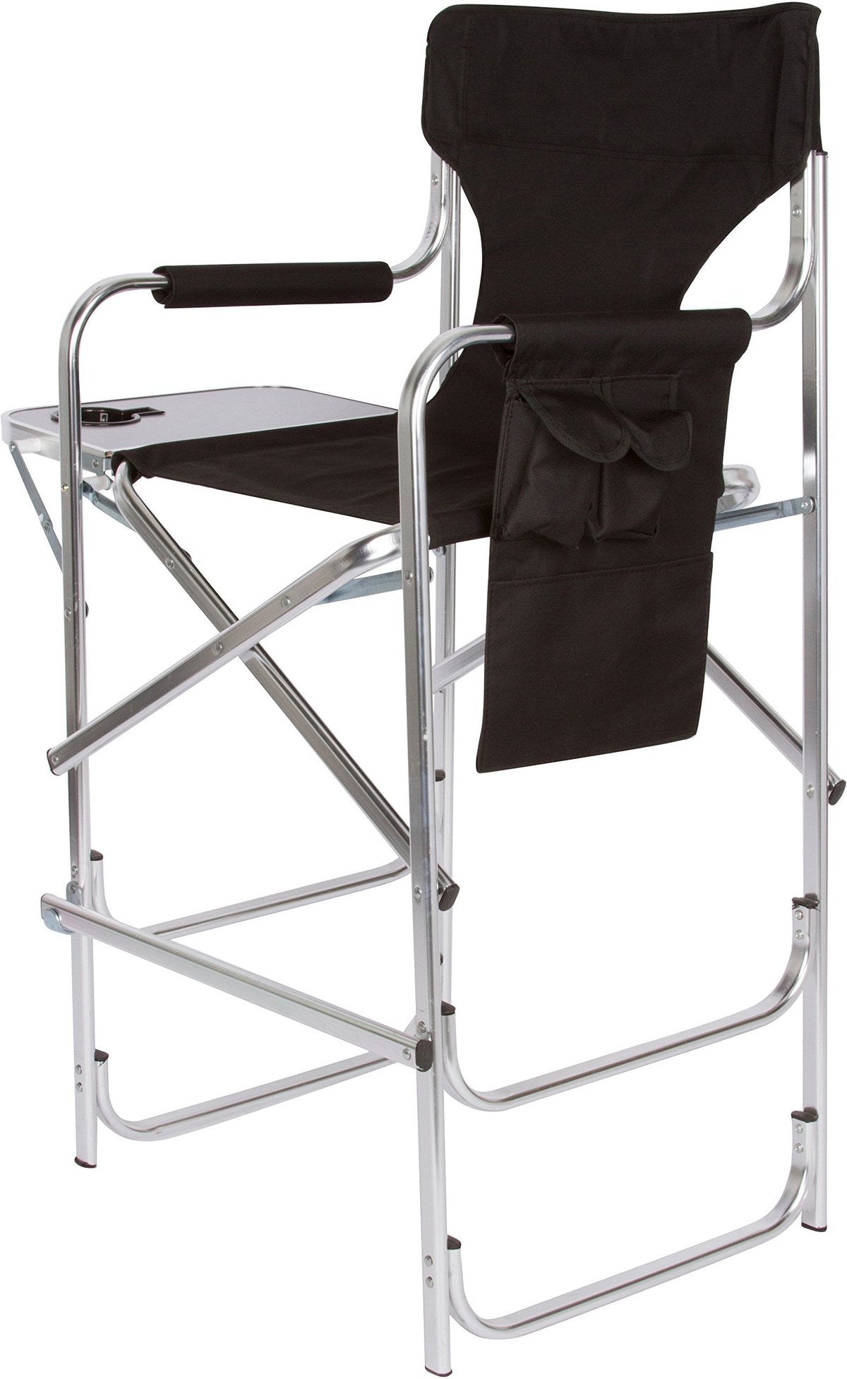 Trademark Innovations Director's Chair, Aluminum, Black