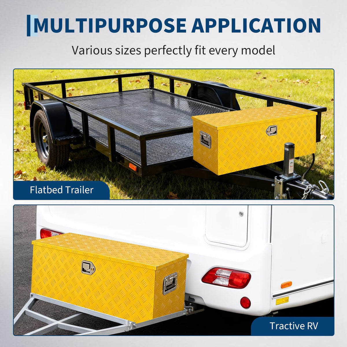 Heavy Duty Aluminum Truck Bed Tool Box 30'', Professional-Grade Storage Chest with Secure Lock, Gas Strut Lid, and Small Parts Organizer, Durable Heavy Duty Alu Tool Box for Pickup, RV, Trailer