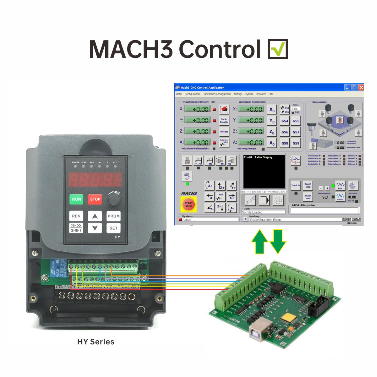 HY HUANYANG VFD Converter,Variable Frequency Drive,110v Single Phase Input to 110v Three Phase Output (for power ≤3HP three-Phase Motor/Spindle) 0-400hz Speed Rotation (HY Series-110v 2.2kW 3HP Model)