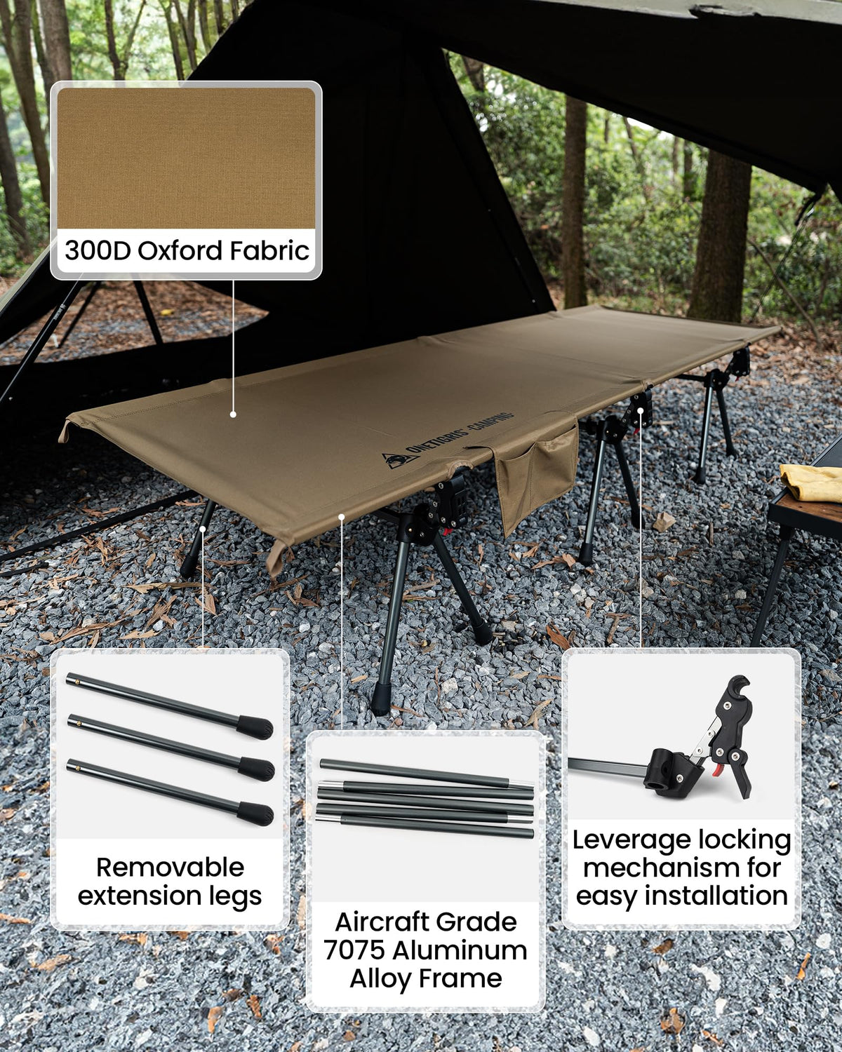 OneTigris COMETA Camping Tent + OneTigris SUPRANUBIS Camping Cot